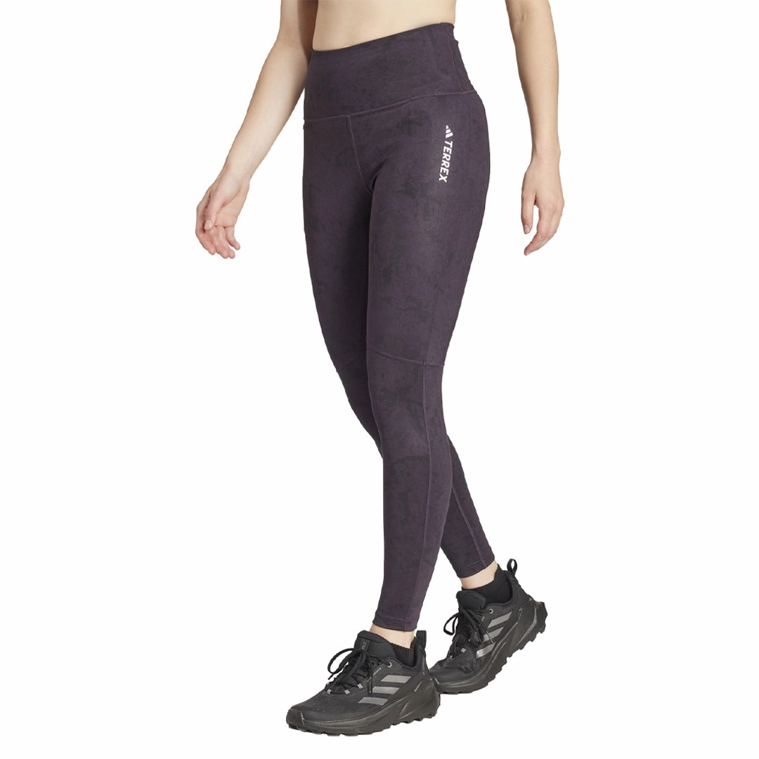 adidas - Women's Terrex All Over Print Leggings (IW9293) Tight Fit Essential Layer