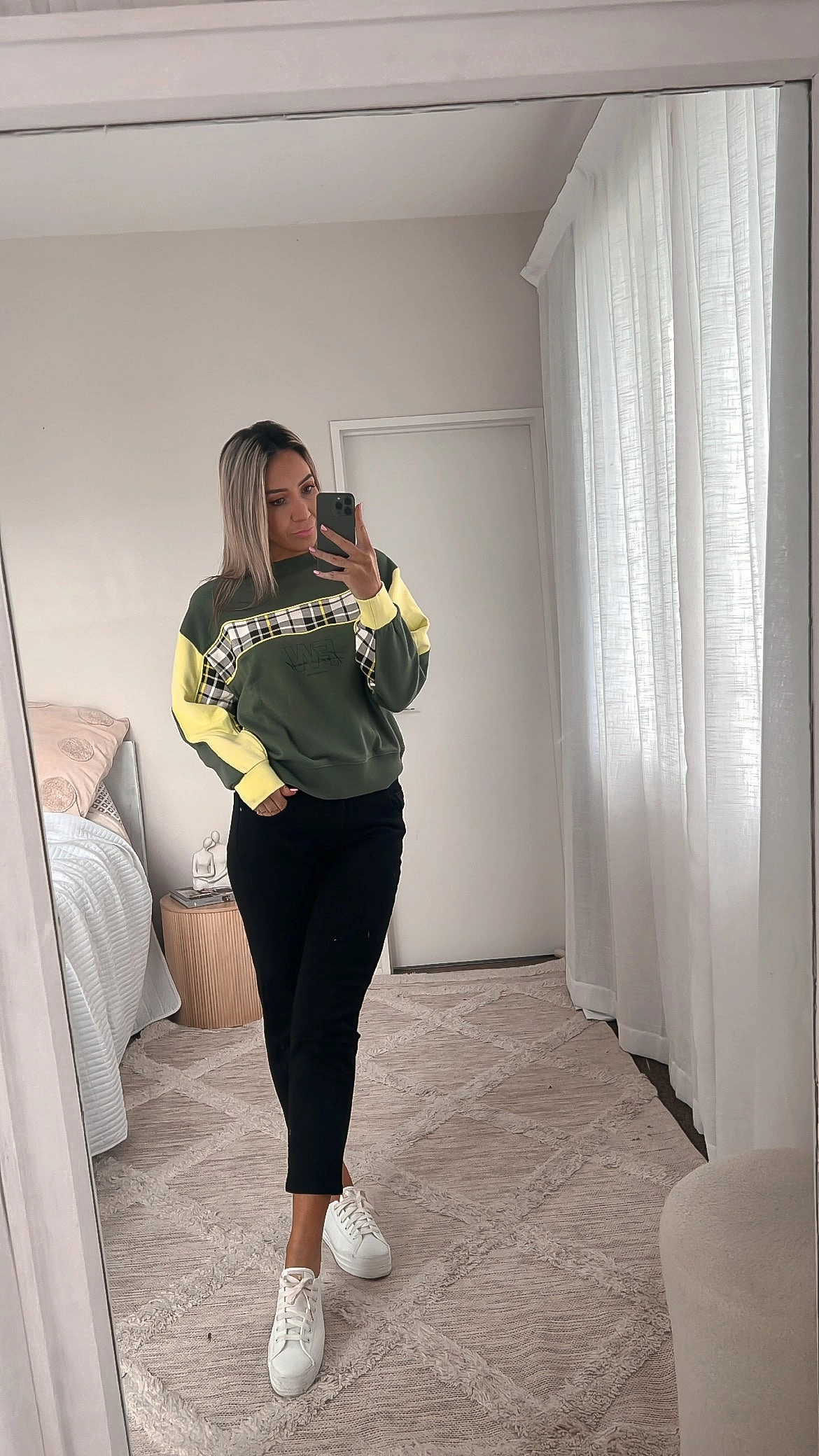 Park Run For Kids Figure Hug Shine On Label Lennox Straight Leg Jean Black