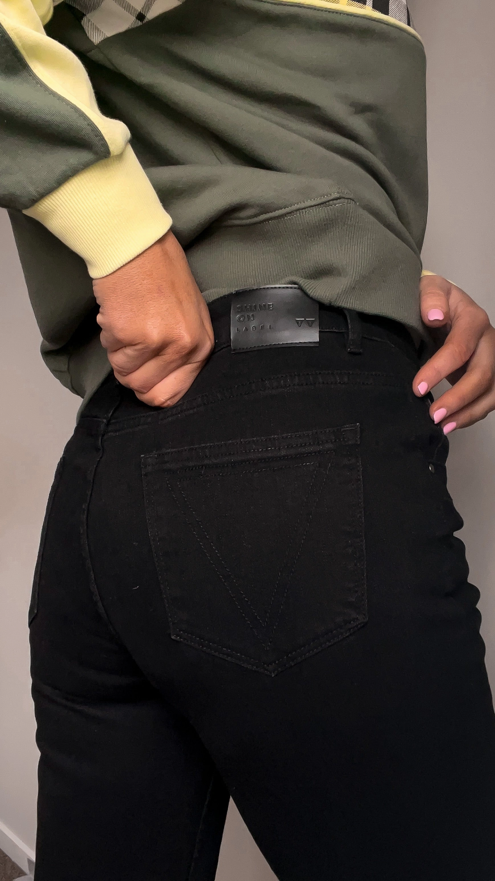 Shine On Label Lennox Straight Leg Jean Black Perfectly Shaped For Men Studio Practice