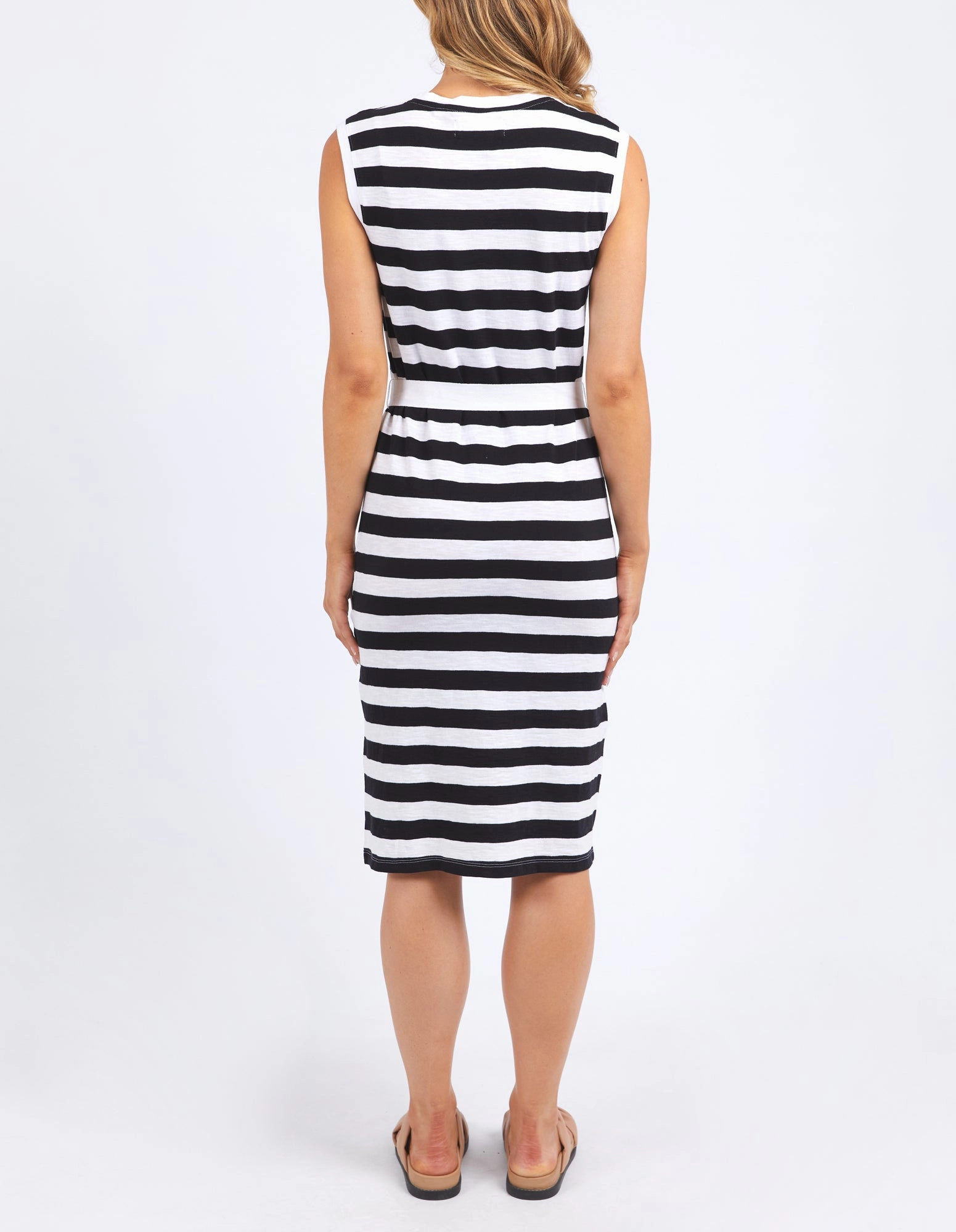 Effortless Wear Foxwood Bondi Dress Stripe Black & White Stripe
