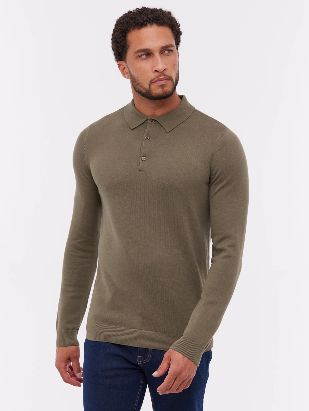 Vibrant Style Pollos Long-Sleeve Polo Shirt - Green