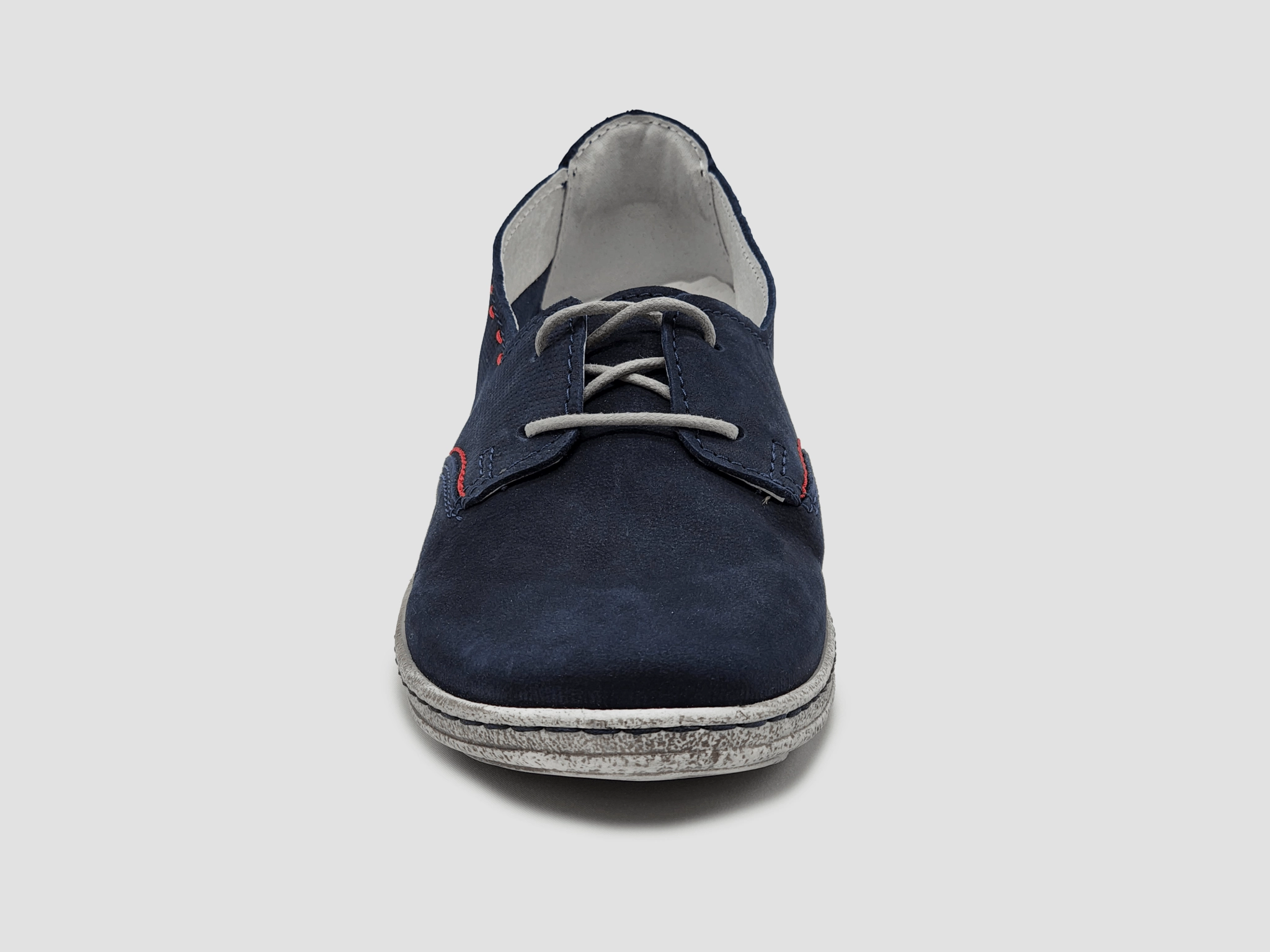 Open Toe Fashion Appeal Women's Lightweight Navy Leather Low-Top Shoes