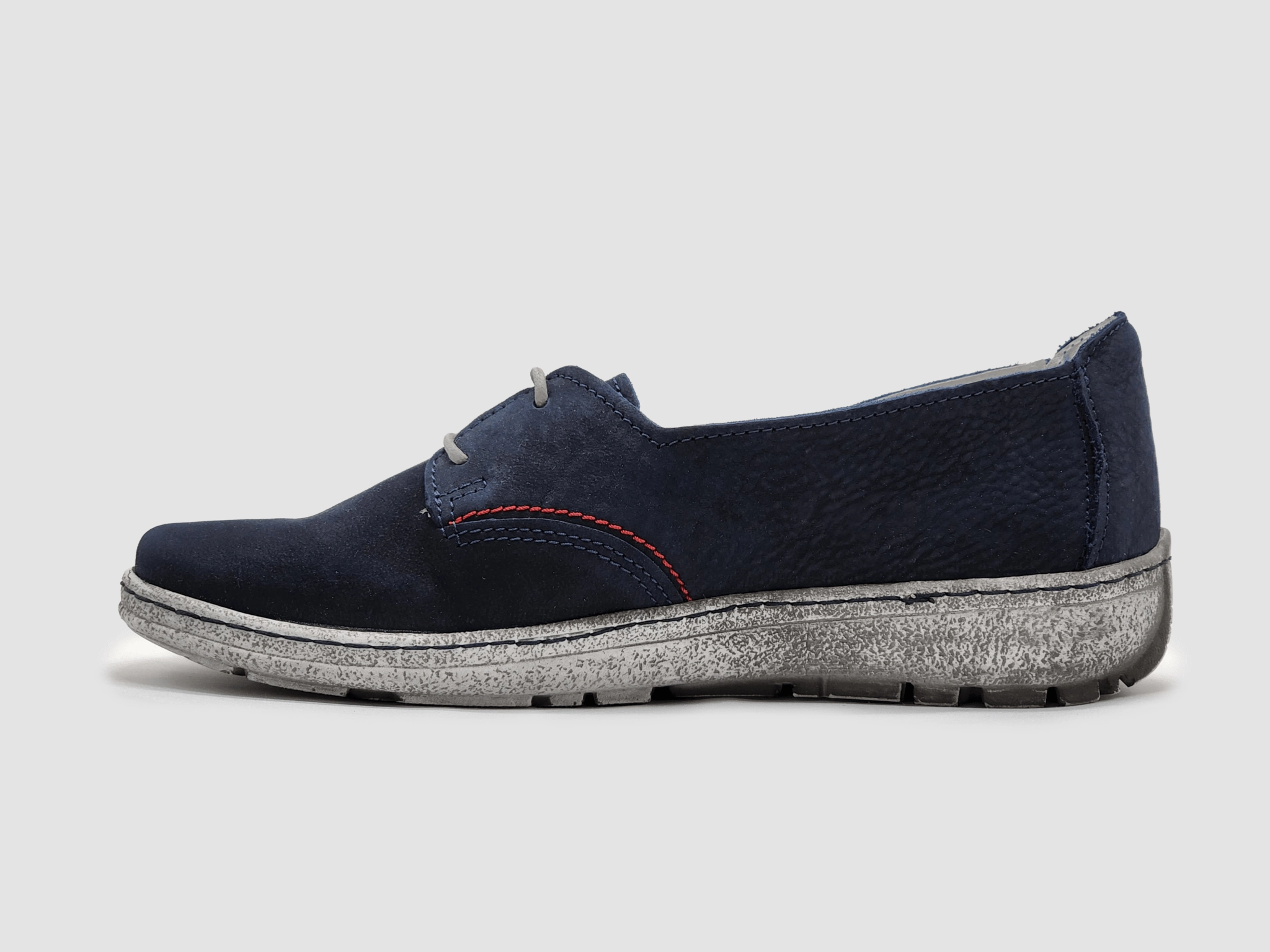 Women's Lightweight Navy Leather Low-Top Shoes Comfy Layer