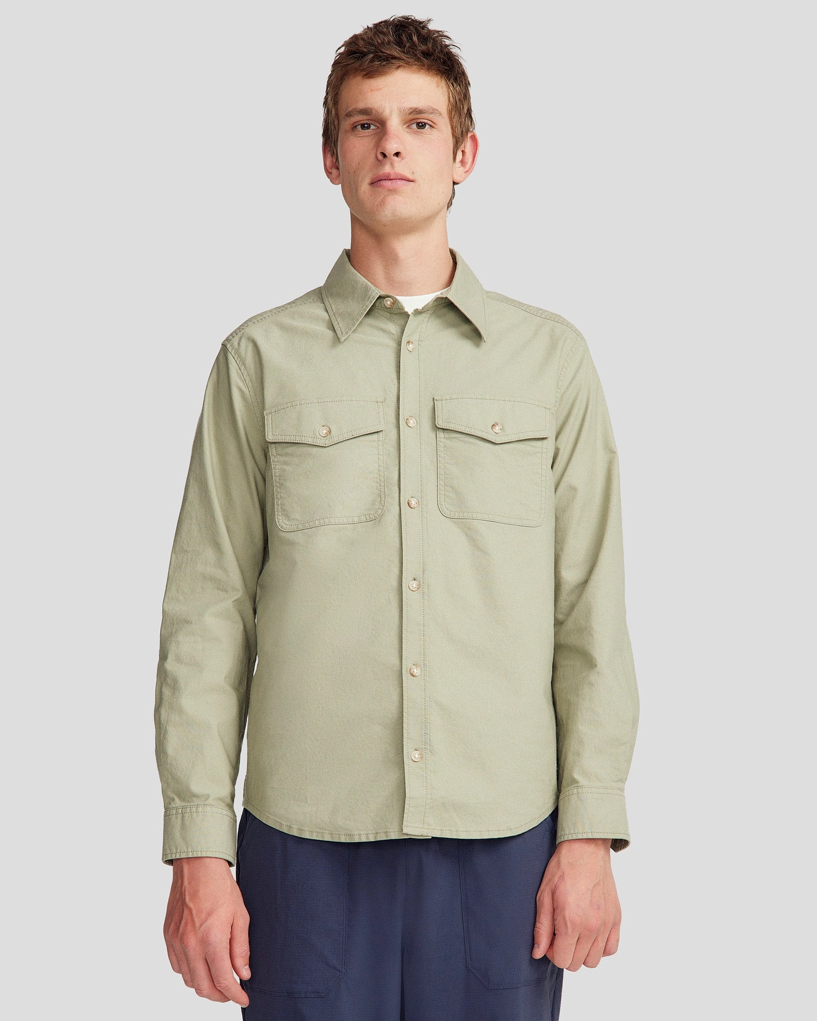 Vander HT Men's Long Sleeve Shirt - Light Beech Flexible Shoulder Panels Easy Care