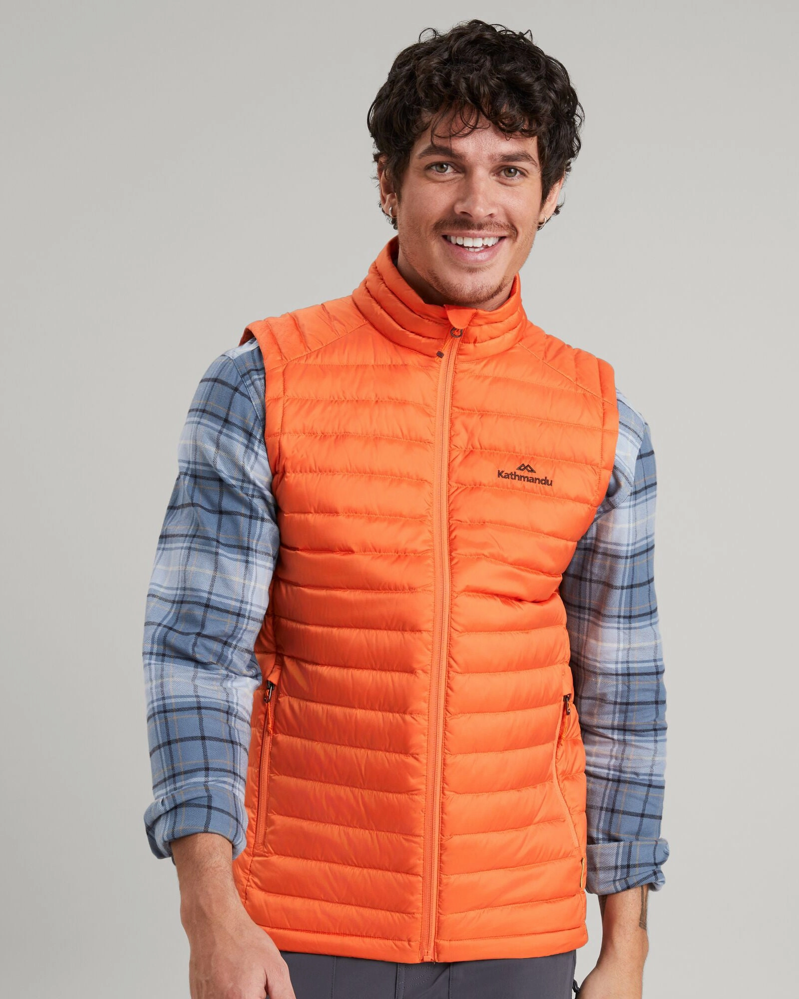 Men's Heli Down Vest - Alpenglow RibbedTrims