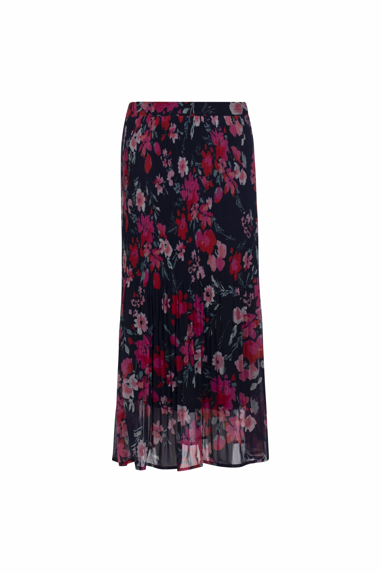 Mini pleat Skirt with lining | Pink Navy Garden | 8578AR Relaxed Vibes
