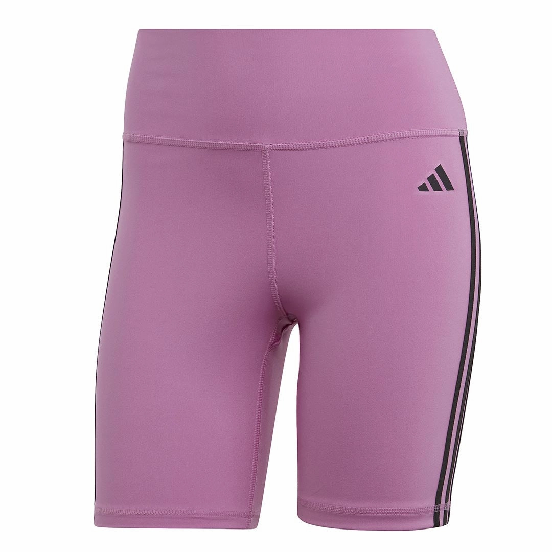Comfy Material Stretchable adidas - Women's Training Essentials 3-Stripes High Waisted Biker Shorts (HK9961)