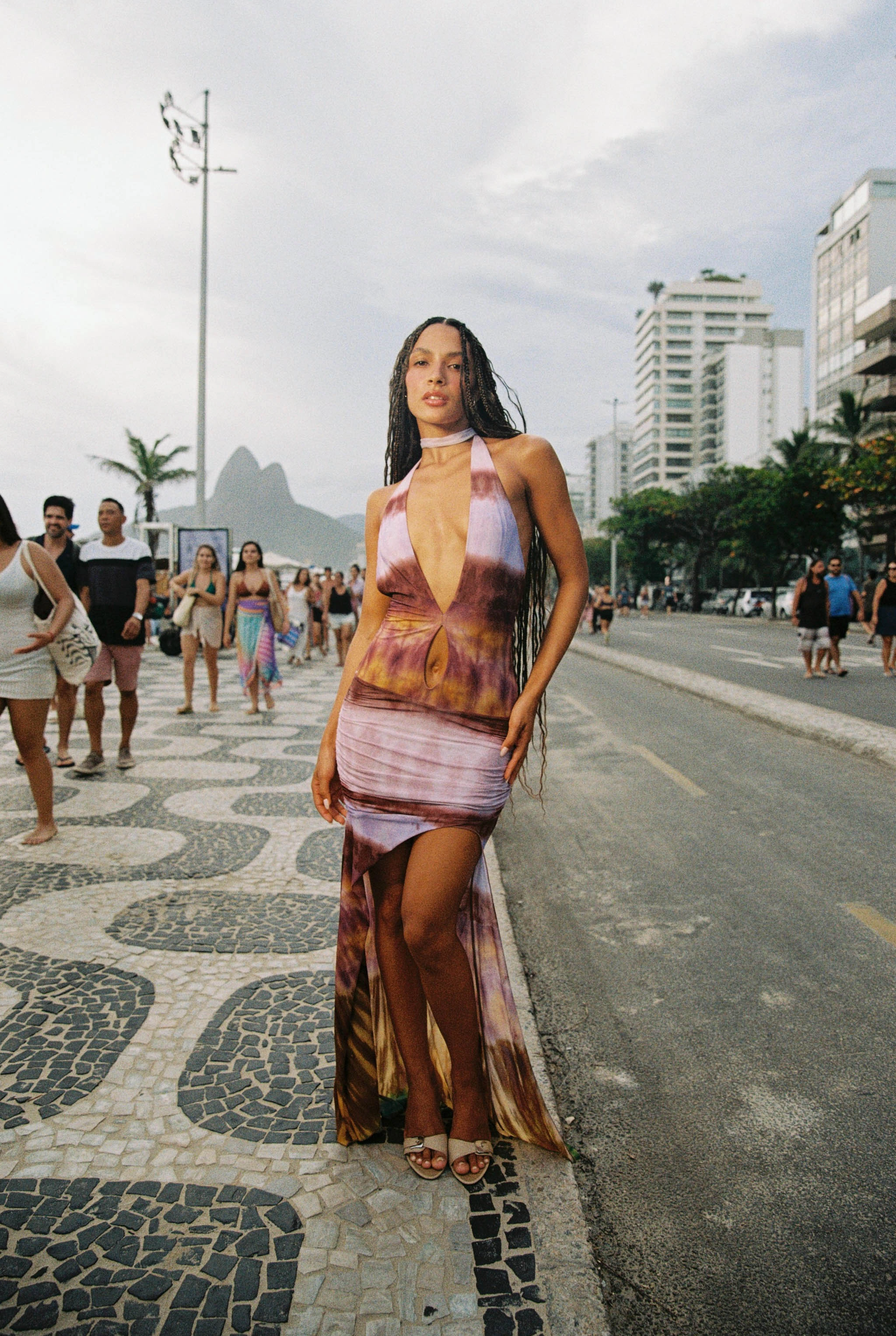 Hazel Tie Dye Maxi Dress - Equinox Sage Glow Autumn Ready