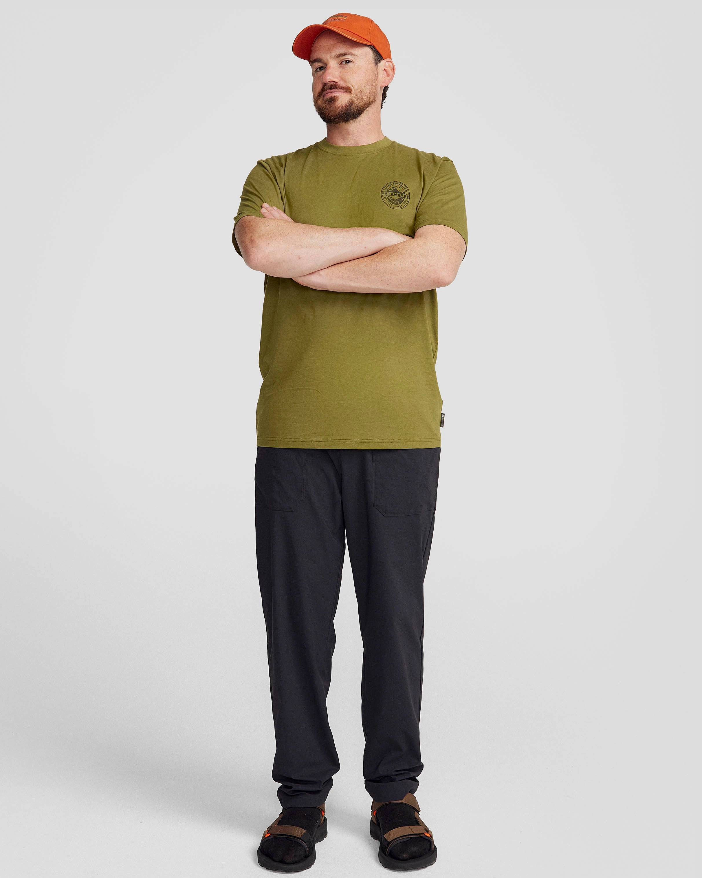 Men's Outdoor Equipment Co Organic Cotton T-shirt - Dark Fern Reinforced Hemline