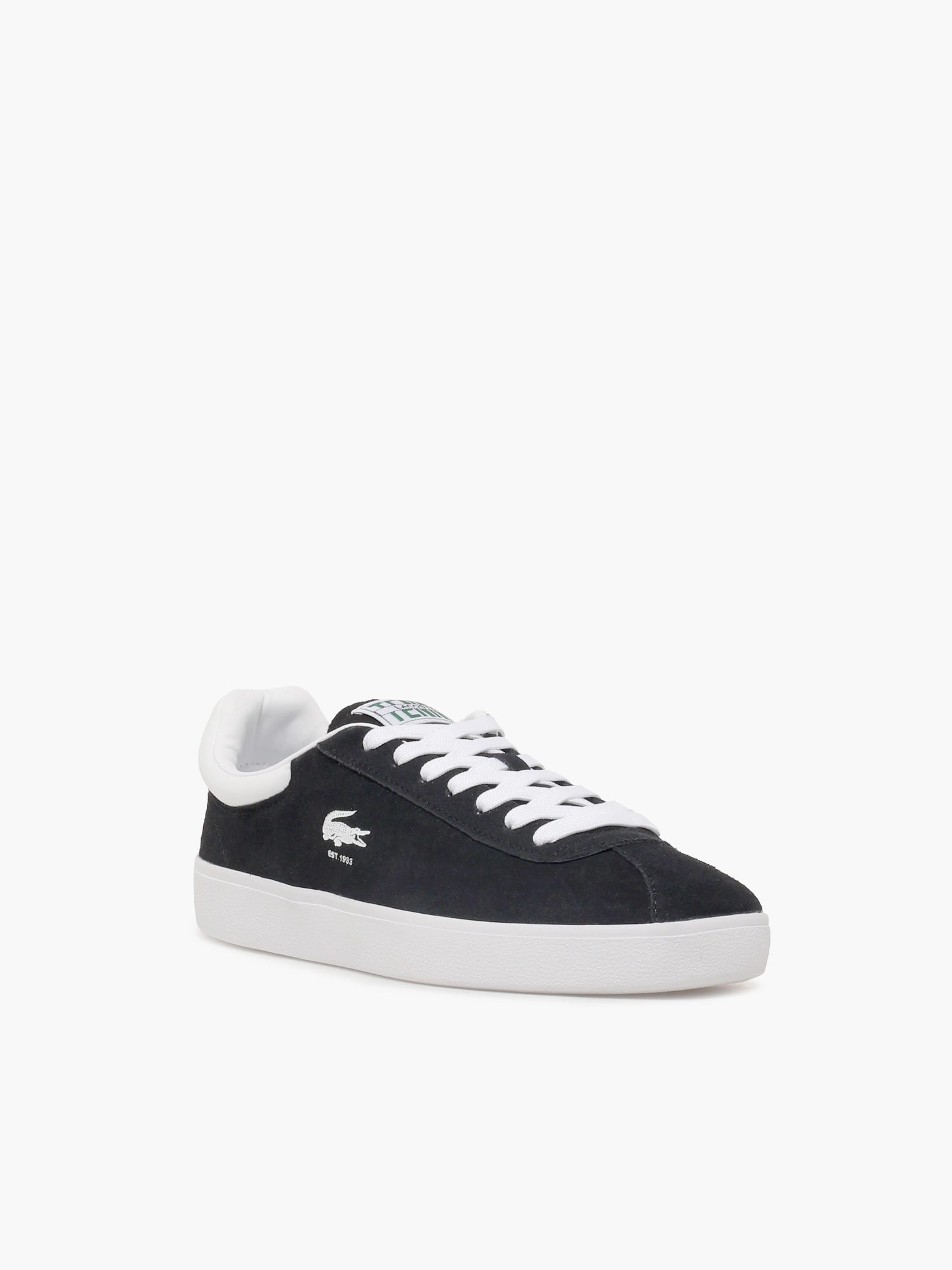 Baseshot Blk Wht suede Orthotic Friendly Design Cool Feet