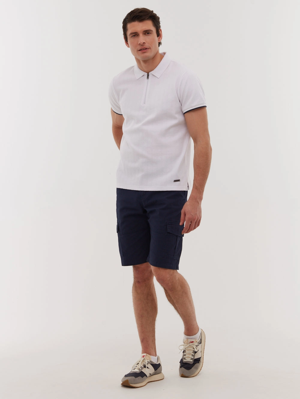 Zanza Knit Polo Shirt Layered Style