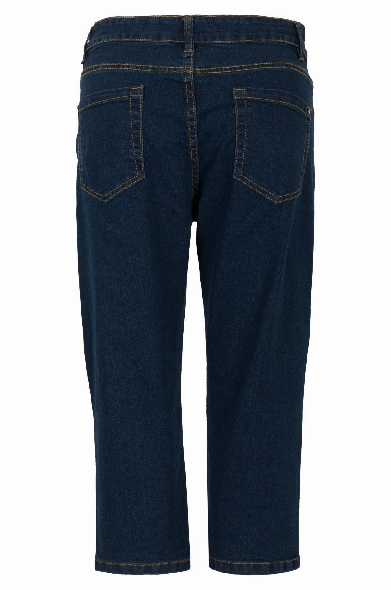 Twin Lakes Denim Mid Calf Jeans | DARK INDIGO | 6504A1 elastic waistband Minimalist Weekend Getaway Casual