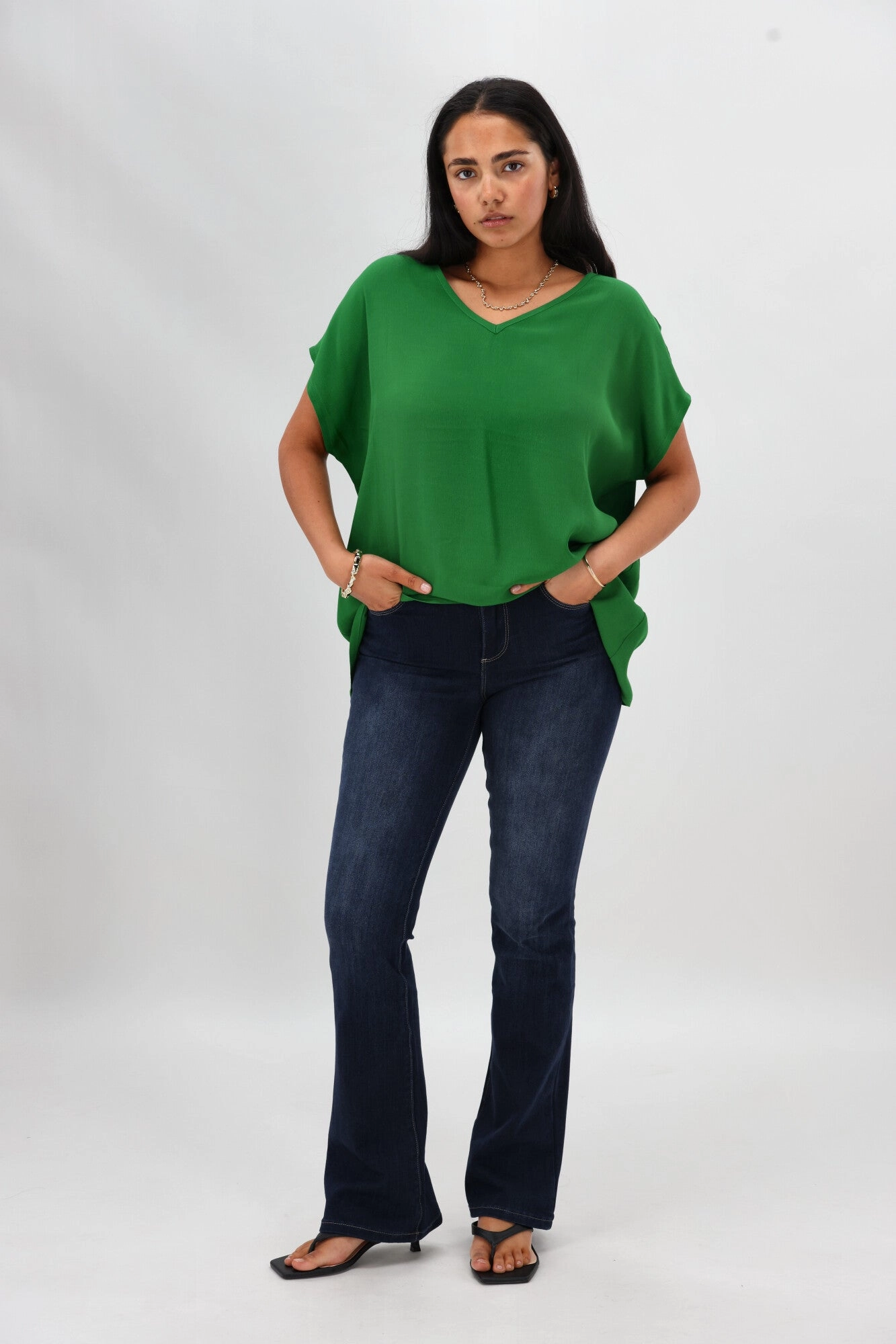 Casual Day Pro Athlete Shine On Label Sculpt Bootleg Jeans Full Length Super Dark Indigo V2