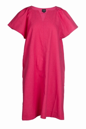 Cotton Linen Blend Dress | CERISE | 6778A1 Grab Quick