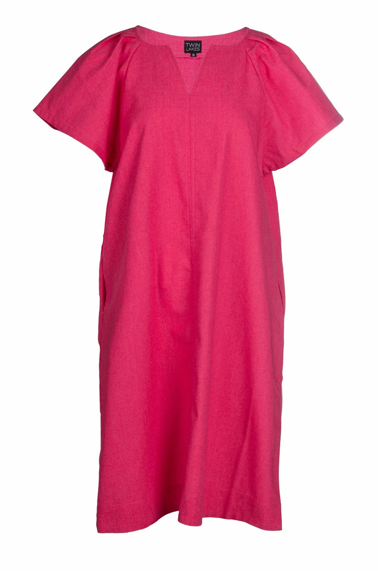 Cotton Linen Blend Dress | CERISE | 6778A1 Grab Quick