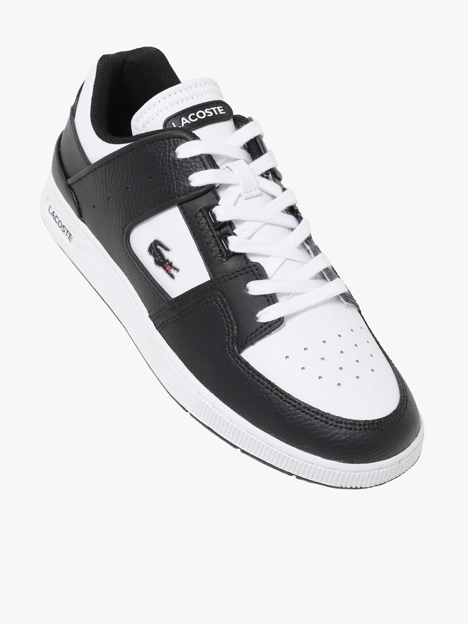 Court Cage Blk Wht leather Refined touch ventilation channels