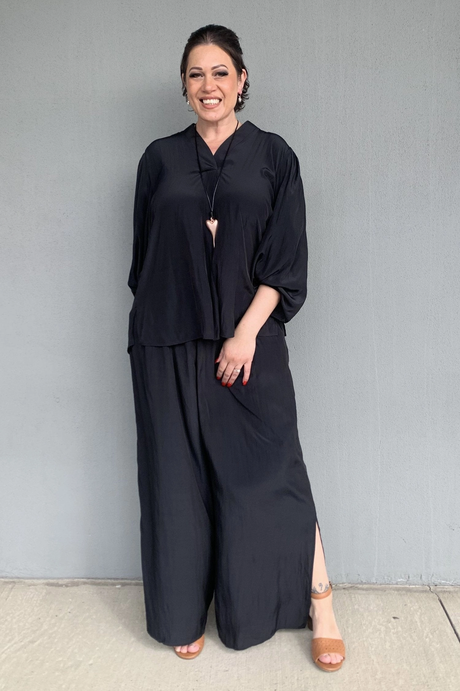 Philosophy - CORDYB Cordy Wide Leg Split Pant Chilly Day Comfort
