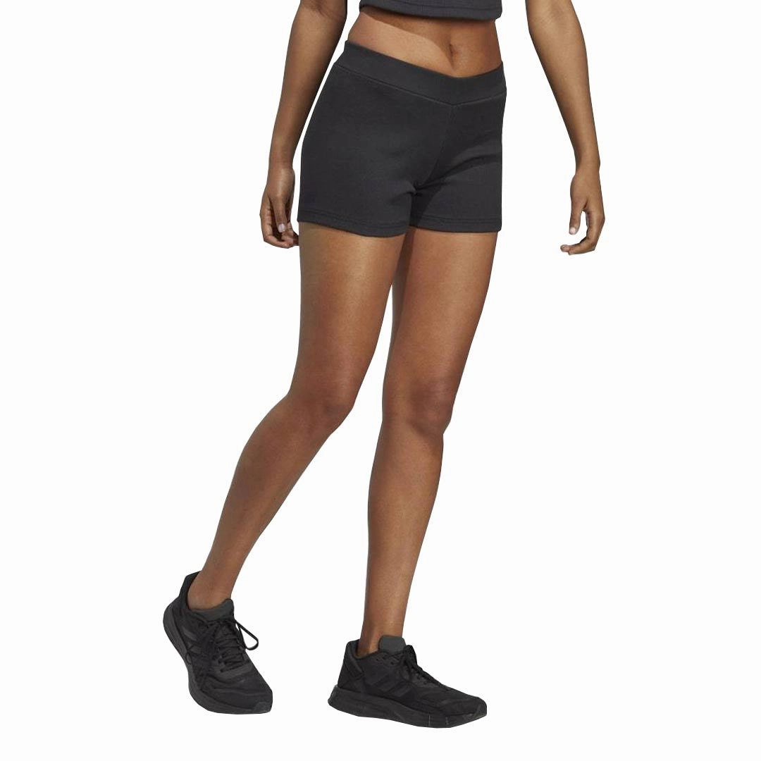 adidas - Women's Lounge Low Rise Rib Shorts (IC9451) Low Profile Waistband