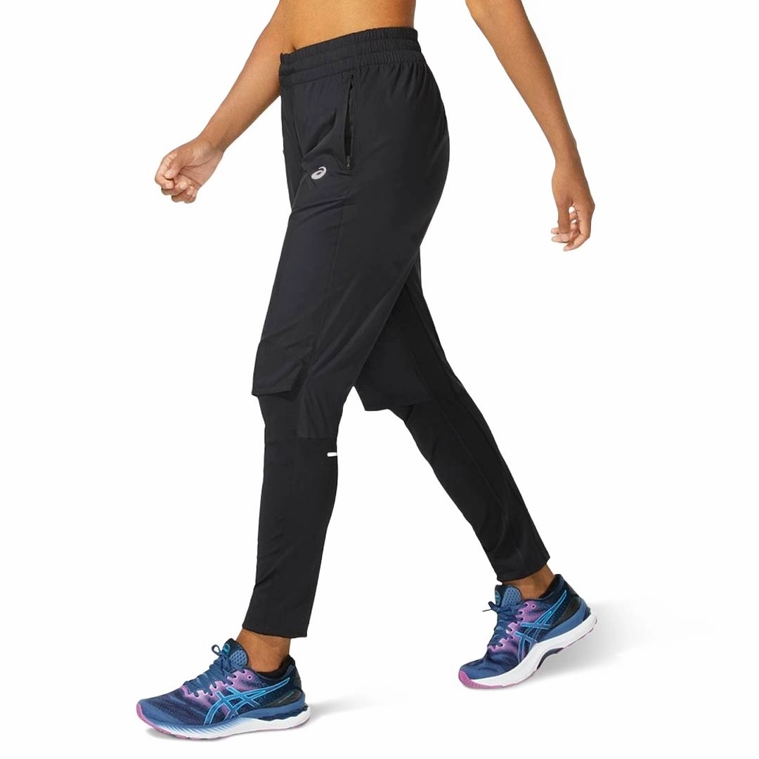 Asics - Women's Race Pant (2012B916 001) RecycledMaterial Double Layered Hem