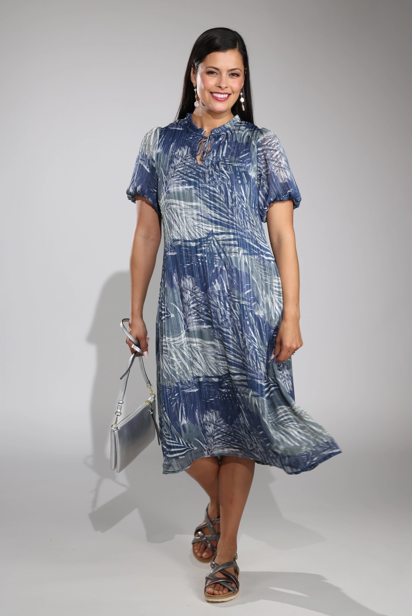 Dress | Indigo Olive Palm | 8575C1 Functional-Design