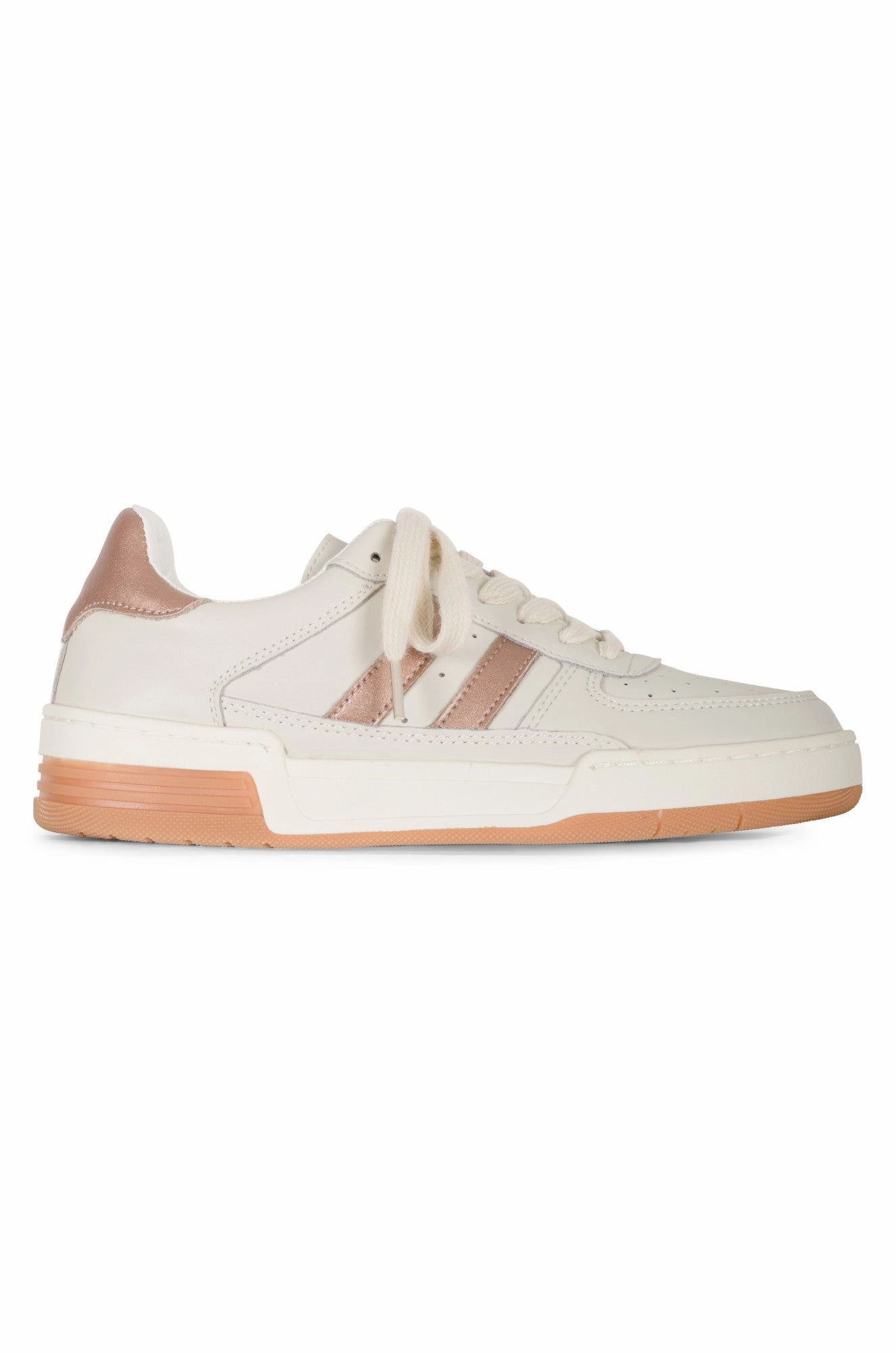 Cream & Rose Gold Sneaker | Cream/Rosegold | ANNA AB Low Top Airflow Circulation Channels
