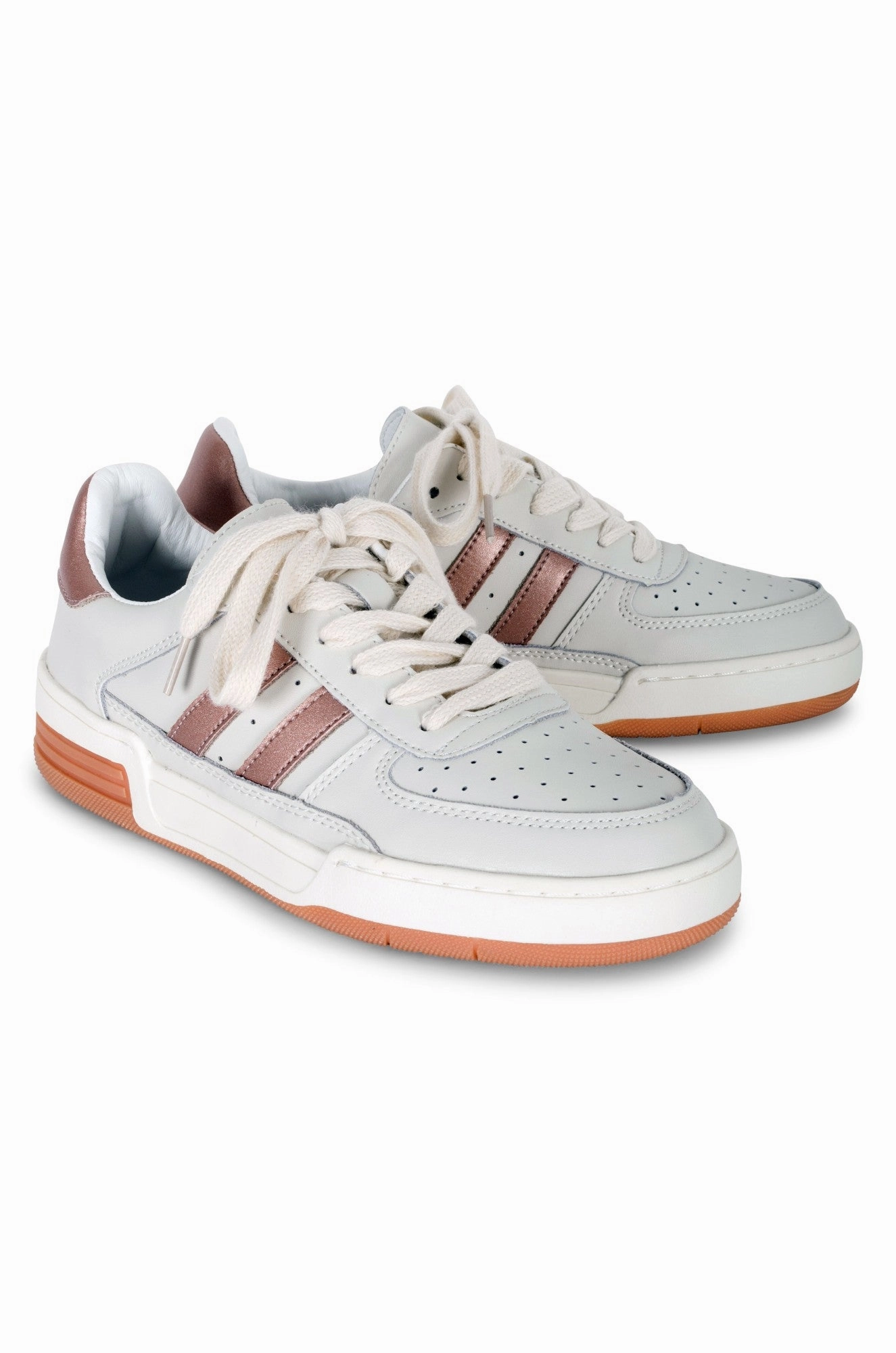 Cream & Rose Gold Sneaker | Cream/Rosegold | ANNA AB Dynamic support