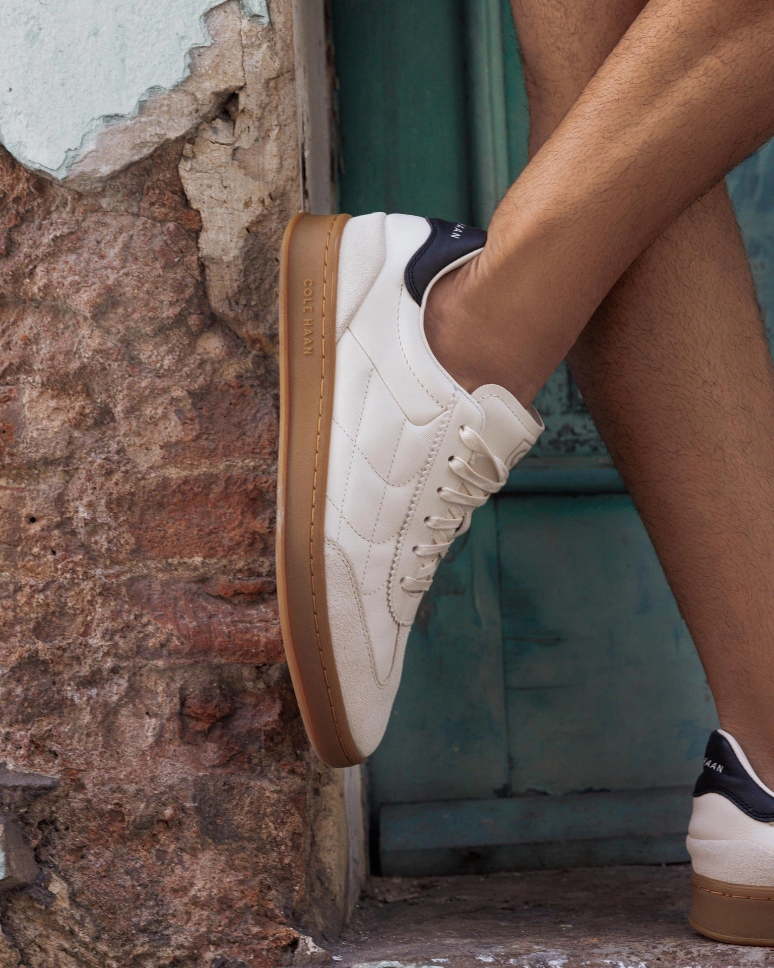 Grandpro Breakaway Ivory Gum leather Textured Insole Urban Style