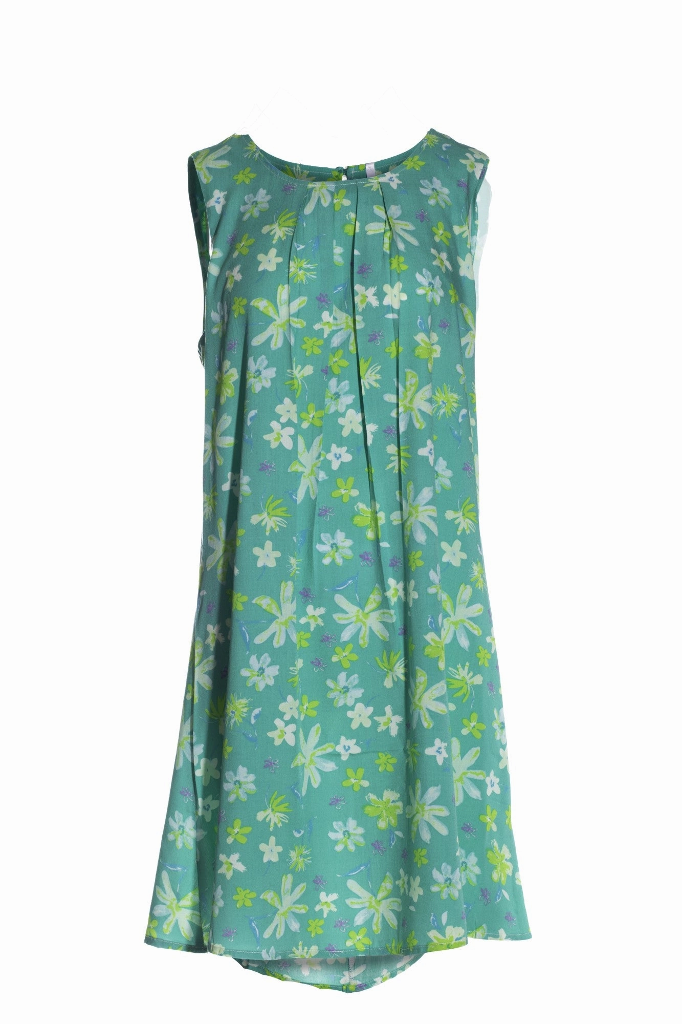 City Rhythm Sleeveless Viscose Dress | Jade Daisy | 3340AR