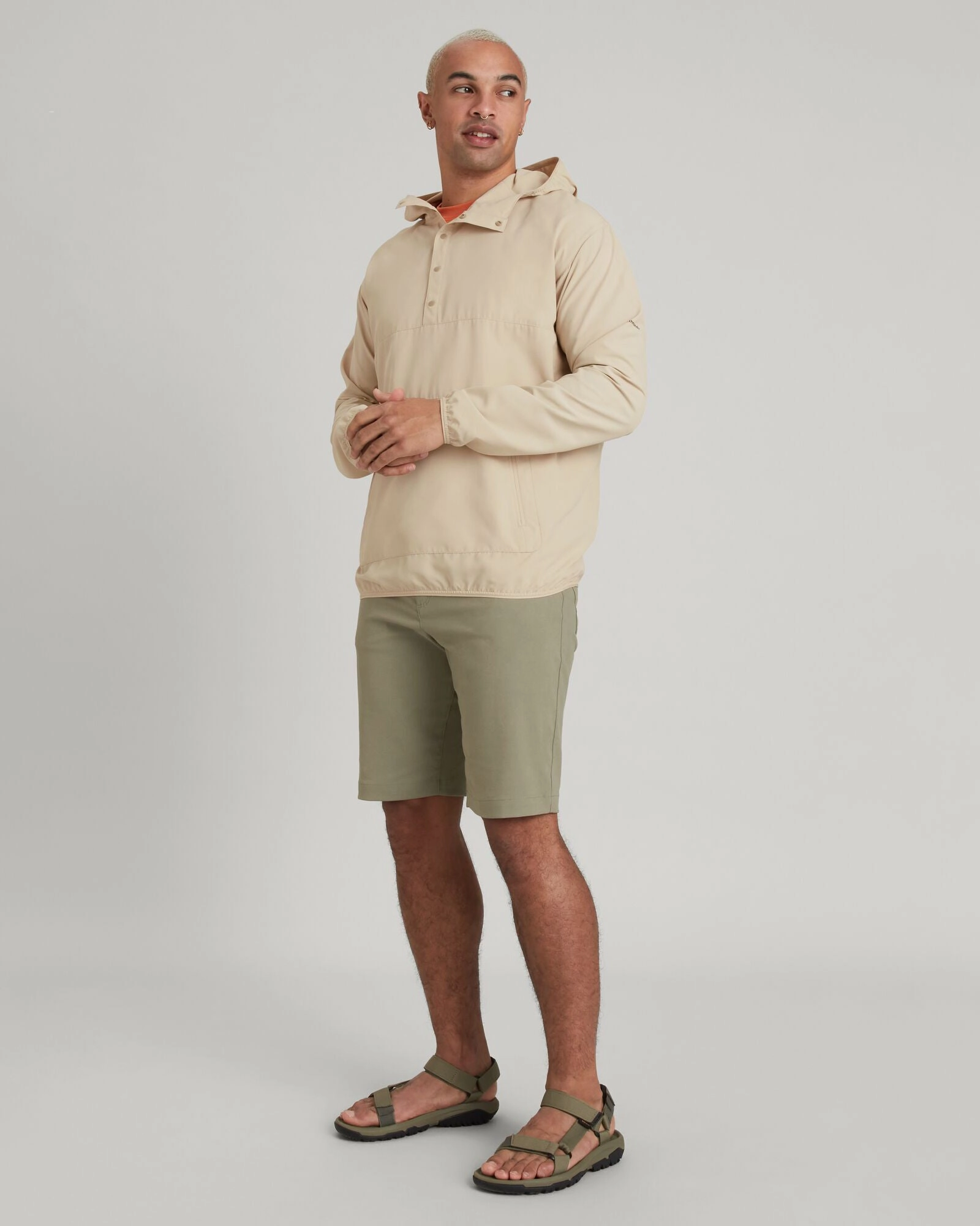Versatile Layering Piece SUN-Scout UPF Men's Long Sleeve Hooded Shirt - Drift