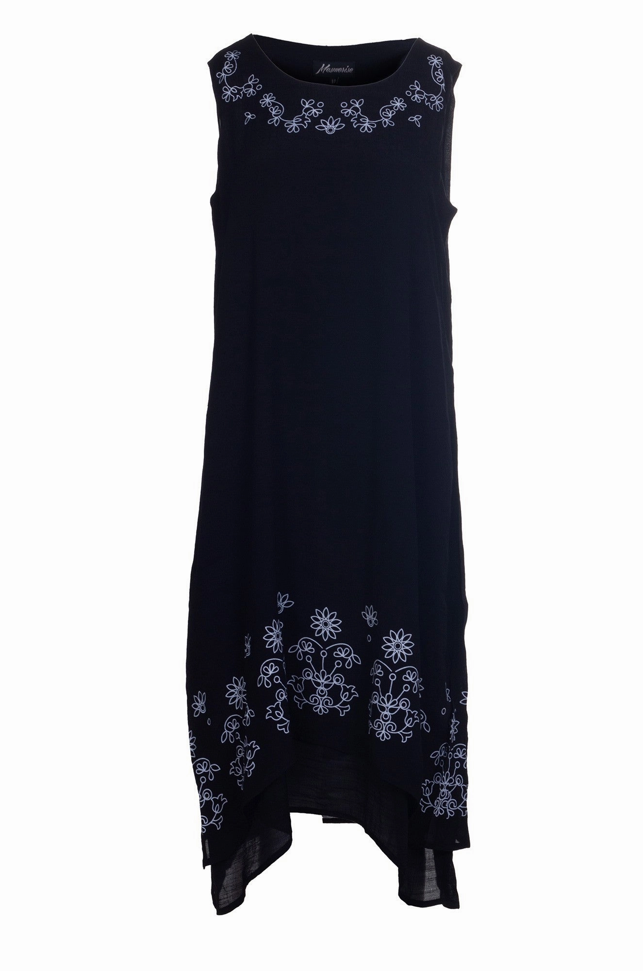 Double layer Soft Crosshatch Dress | Black | 8834A1 breathable-mesh New Mood