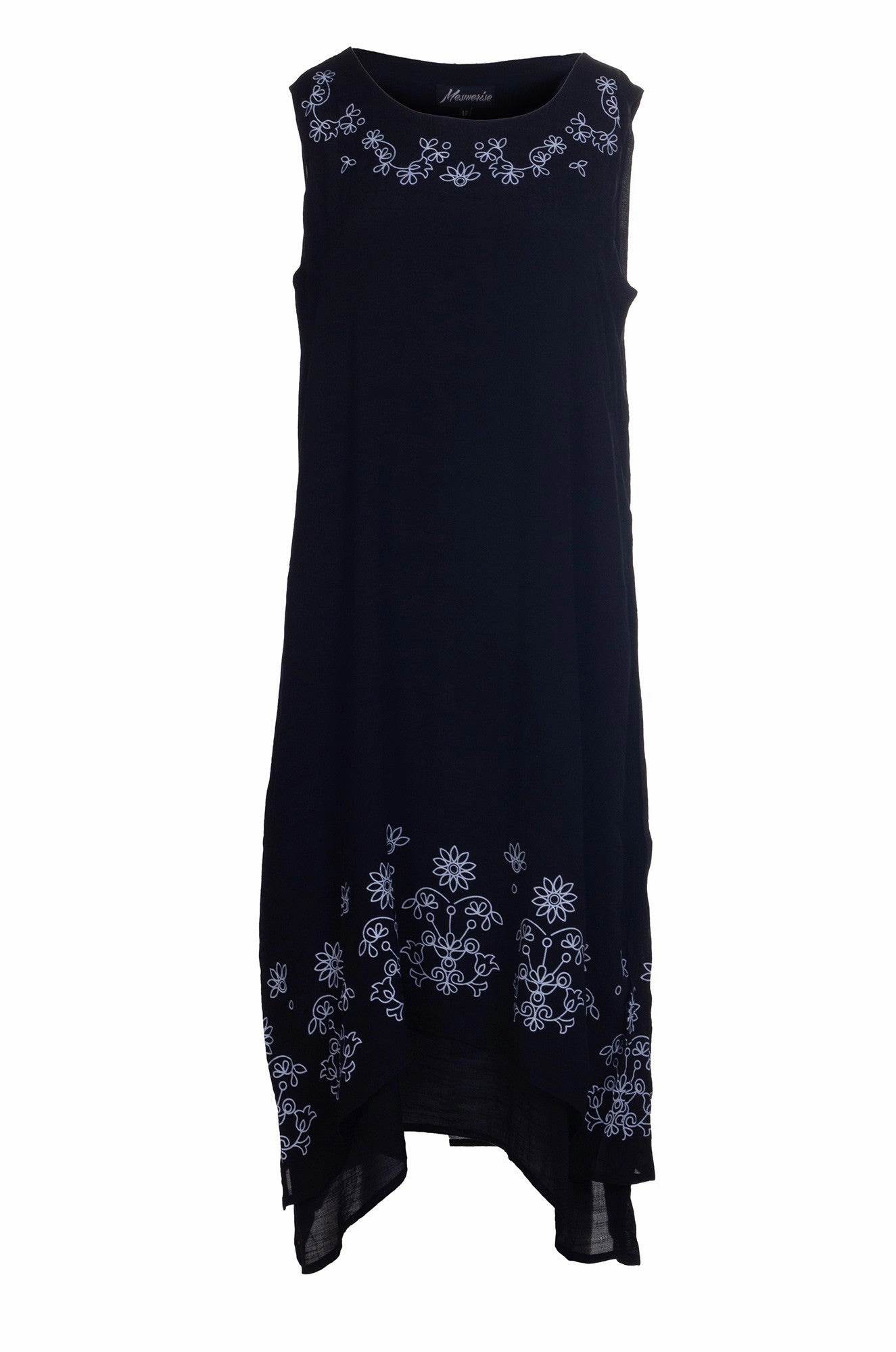 Double layer Soft Crosshatch Dress | Black | 8834A1 Perfect Layers Cozy Design