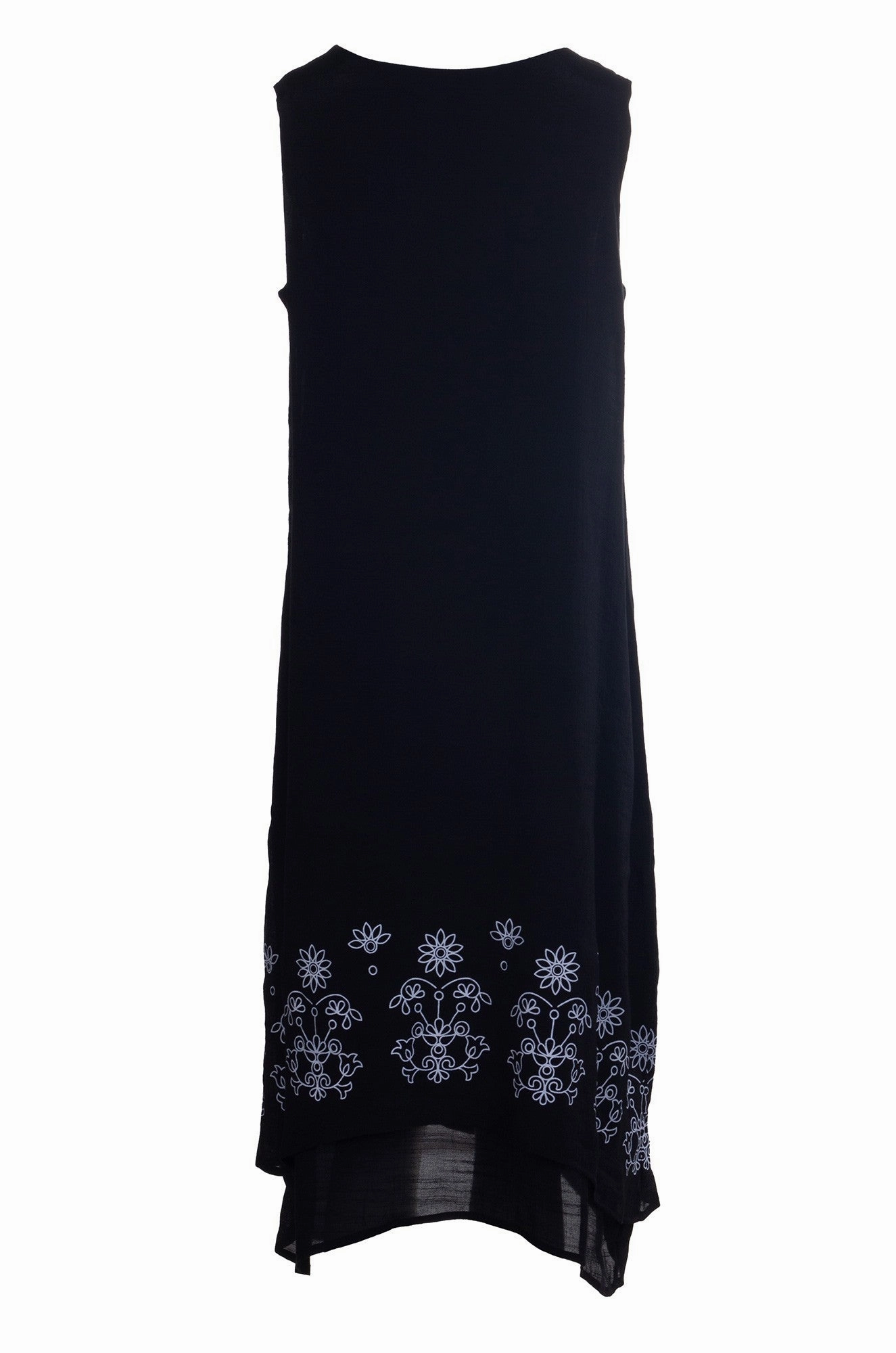 Double layer Soft Crosshatch Dress | Black | 8834A1 Fit Mood Vibrant patterned dress