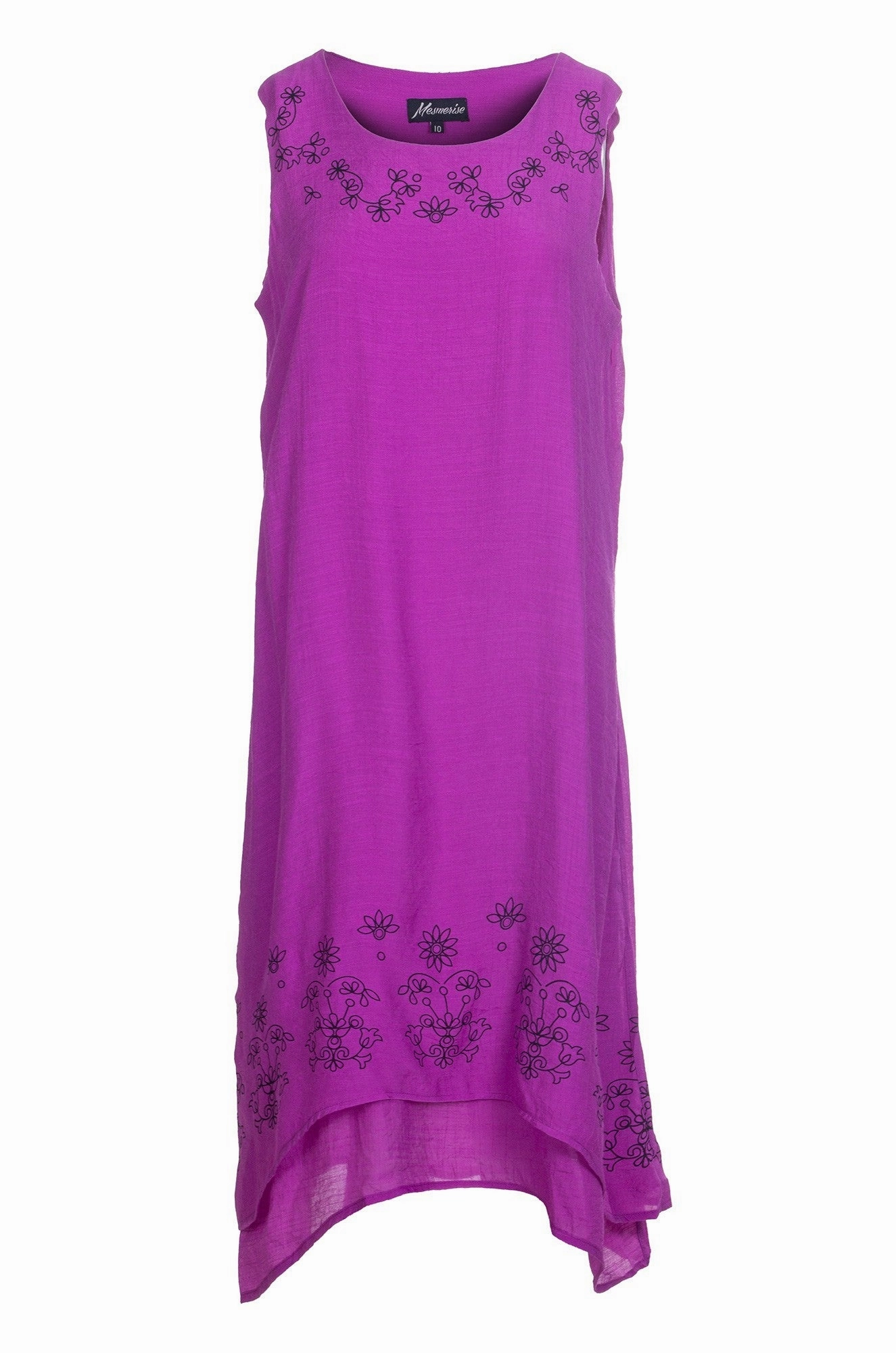 Scandi Clean Double layer Soft Crosshatch Dress | MAGENTA | 8834A1