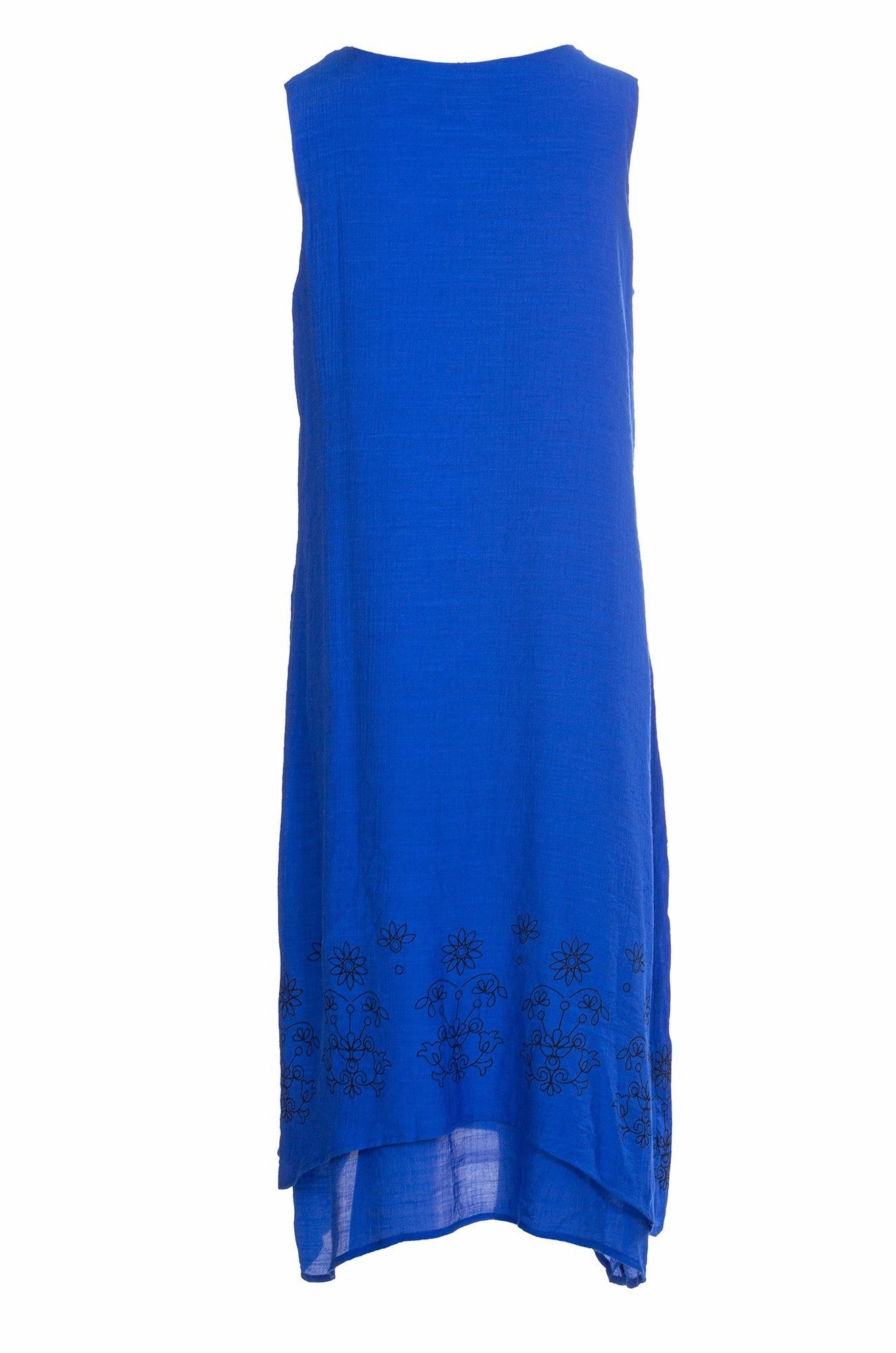 Flattering Silhouette Wear Light material Double layer Soft Crosshatch Dress | ROYAL | 8834A1