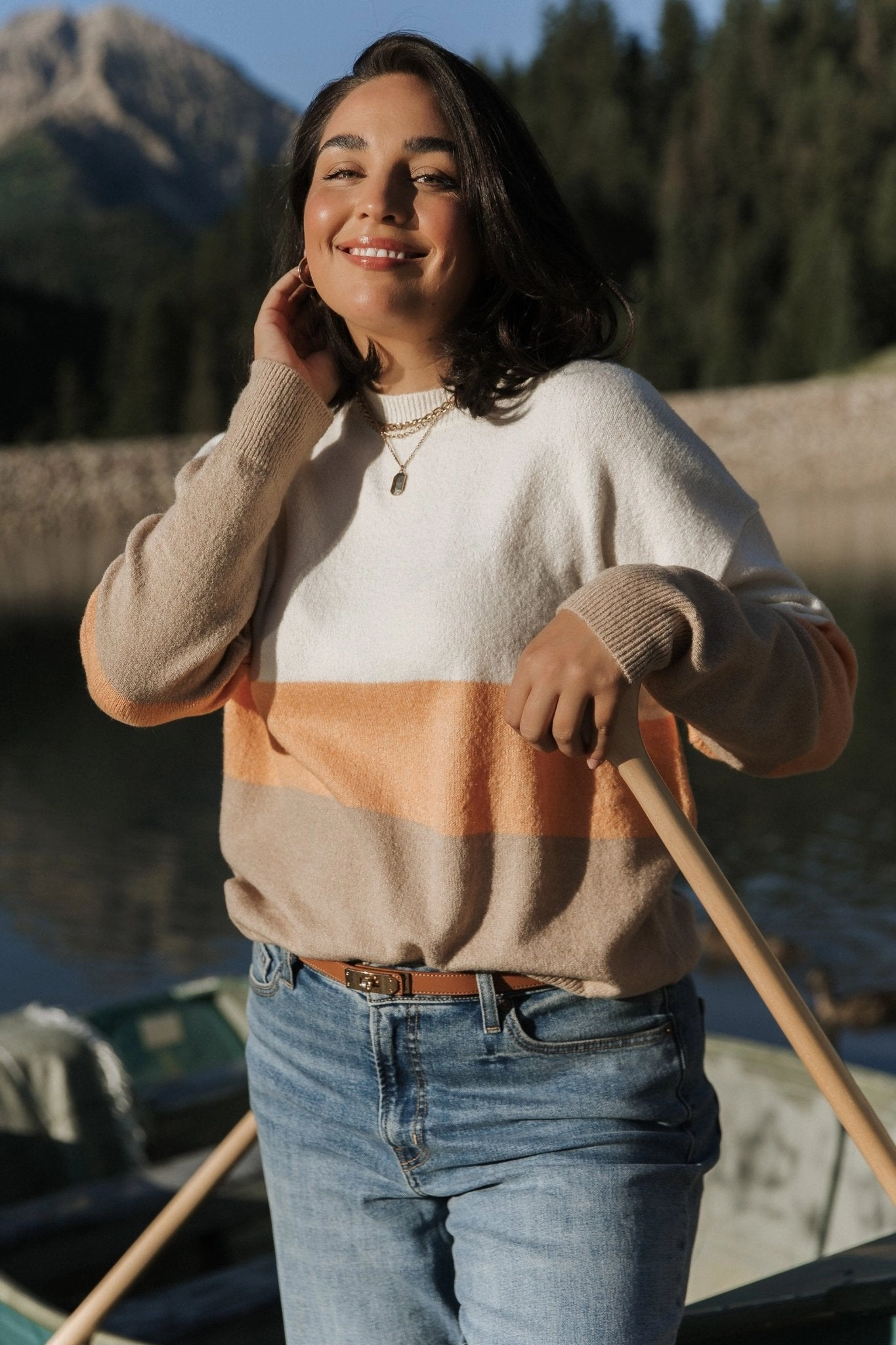 Fashion Knit Rooney Sweater | Cream   Oatmeal