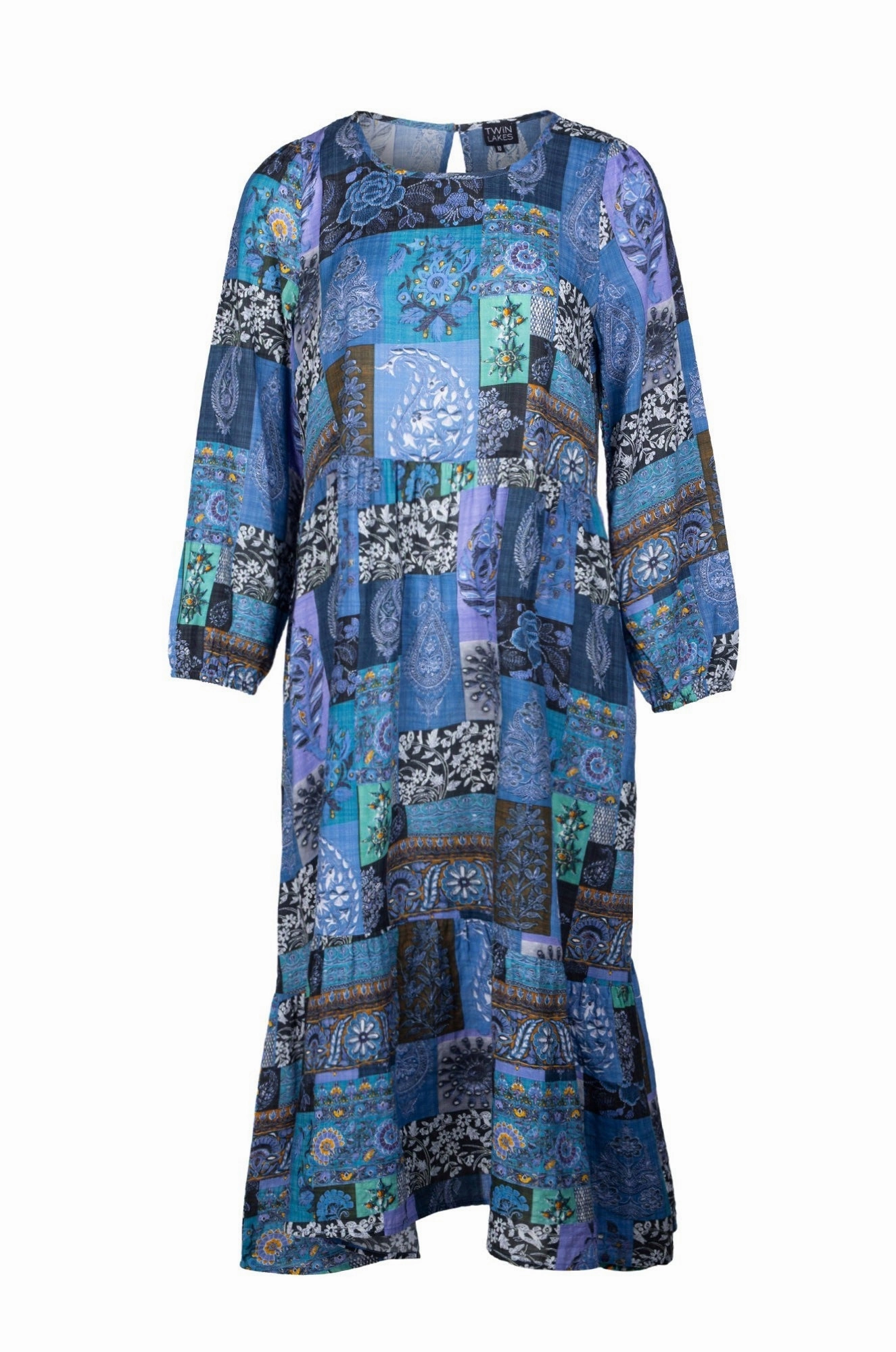 Form Flow Stain-Resistant Dress | BLUE LILAC PATCHWORK | 6535B1