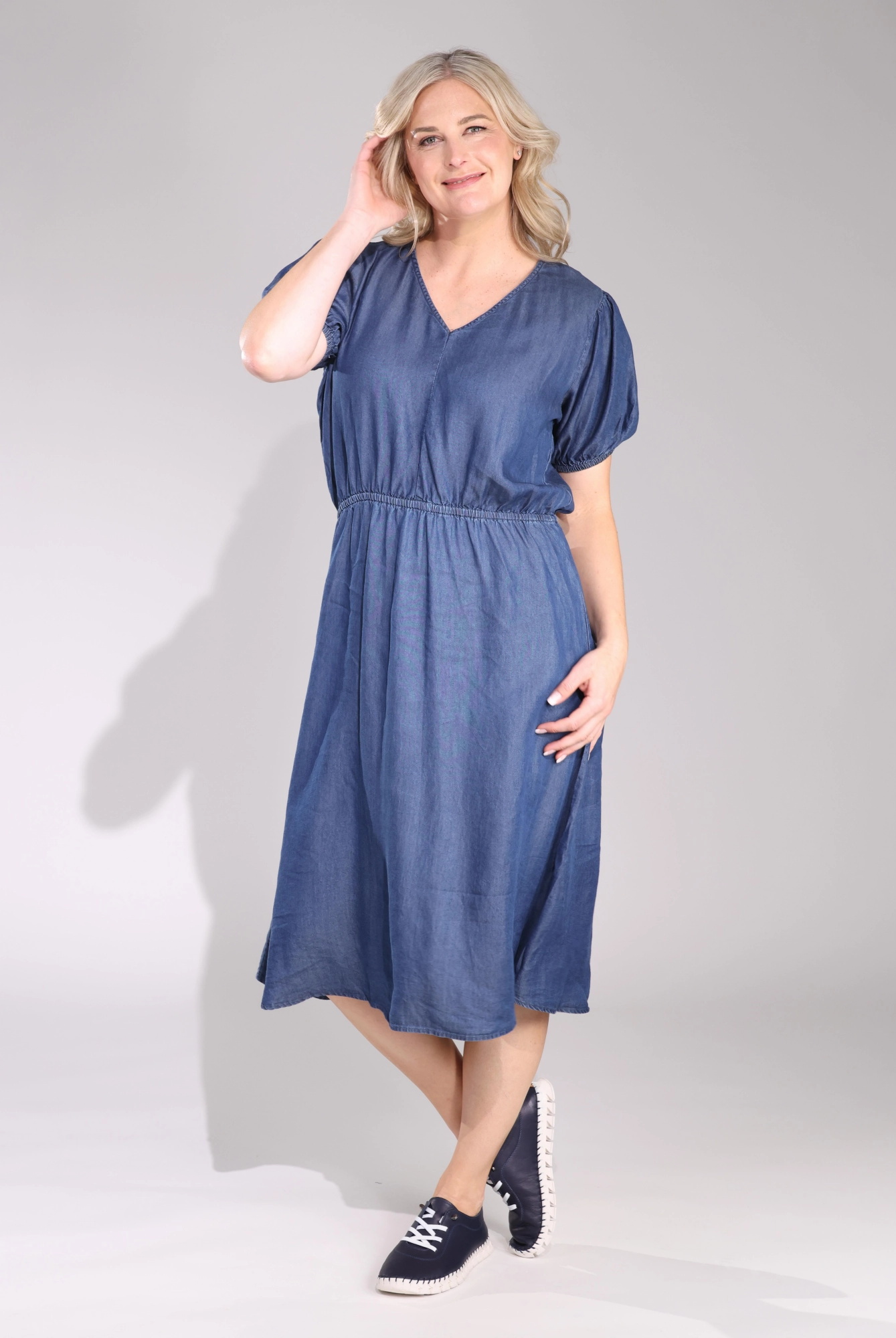 Dress | DARK INDIGO | 6634C1 Fast Chic Timeless Waist