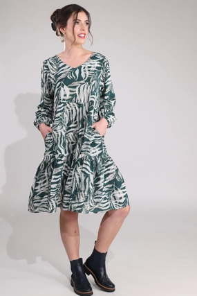 Minimal Touch Work Appropriate Dress | Forest Fern | 6536B1