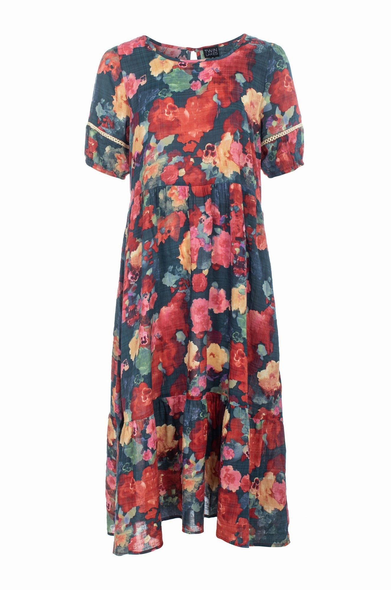 Dress | Indigo Red Bouquet | 6532C1 Flattering Layer