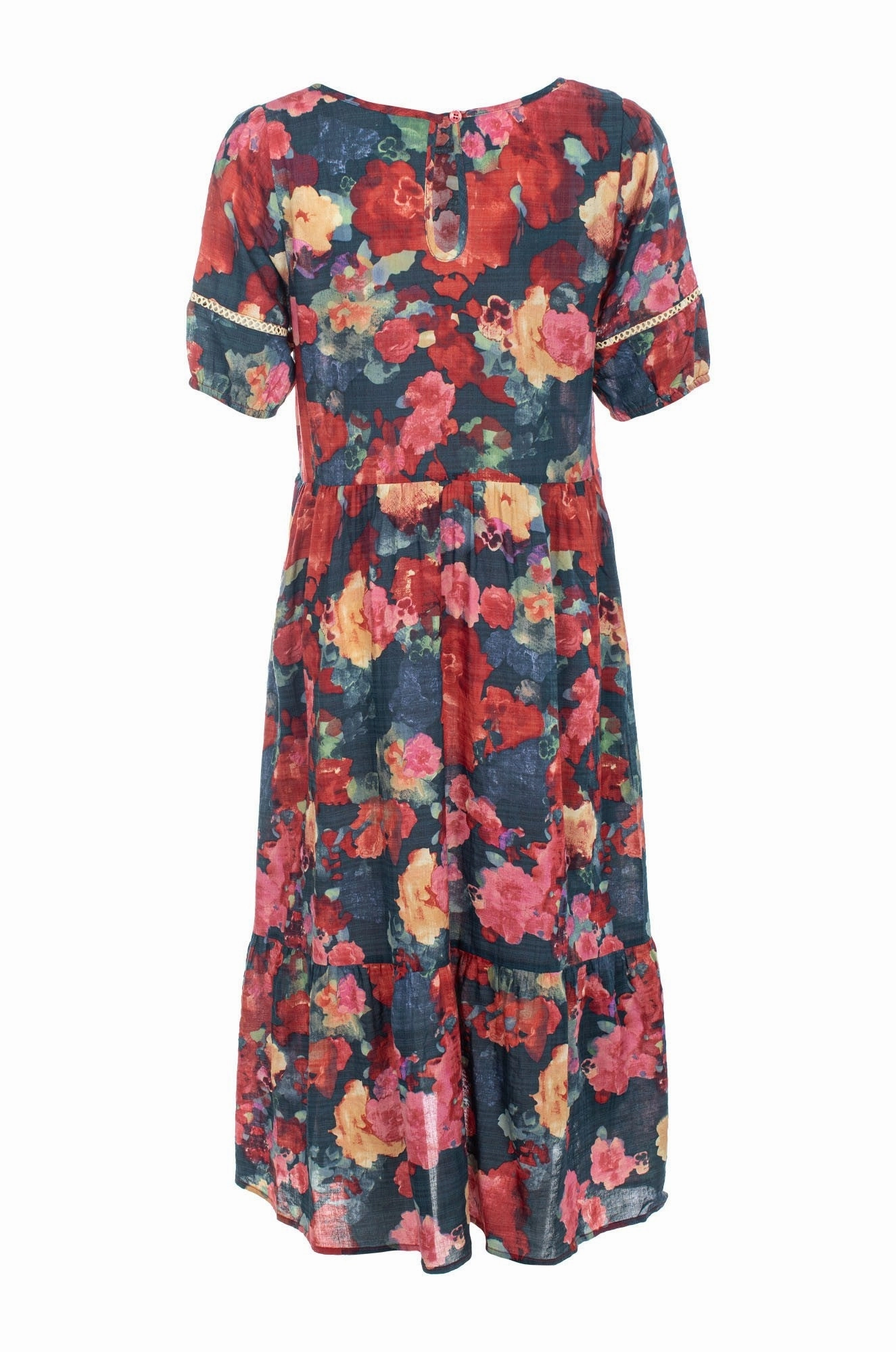 Dress | Indigo Red Bouquet | 6532C1 Lux Look Elegant Touch