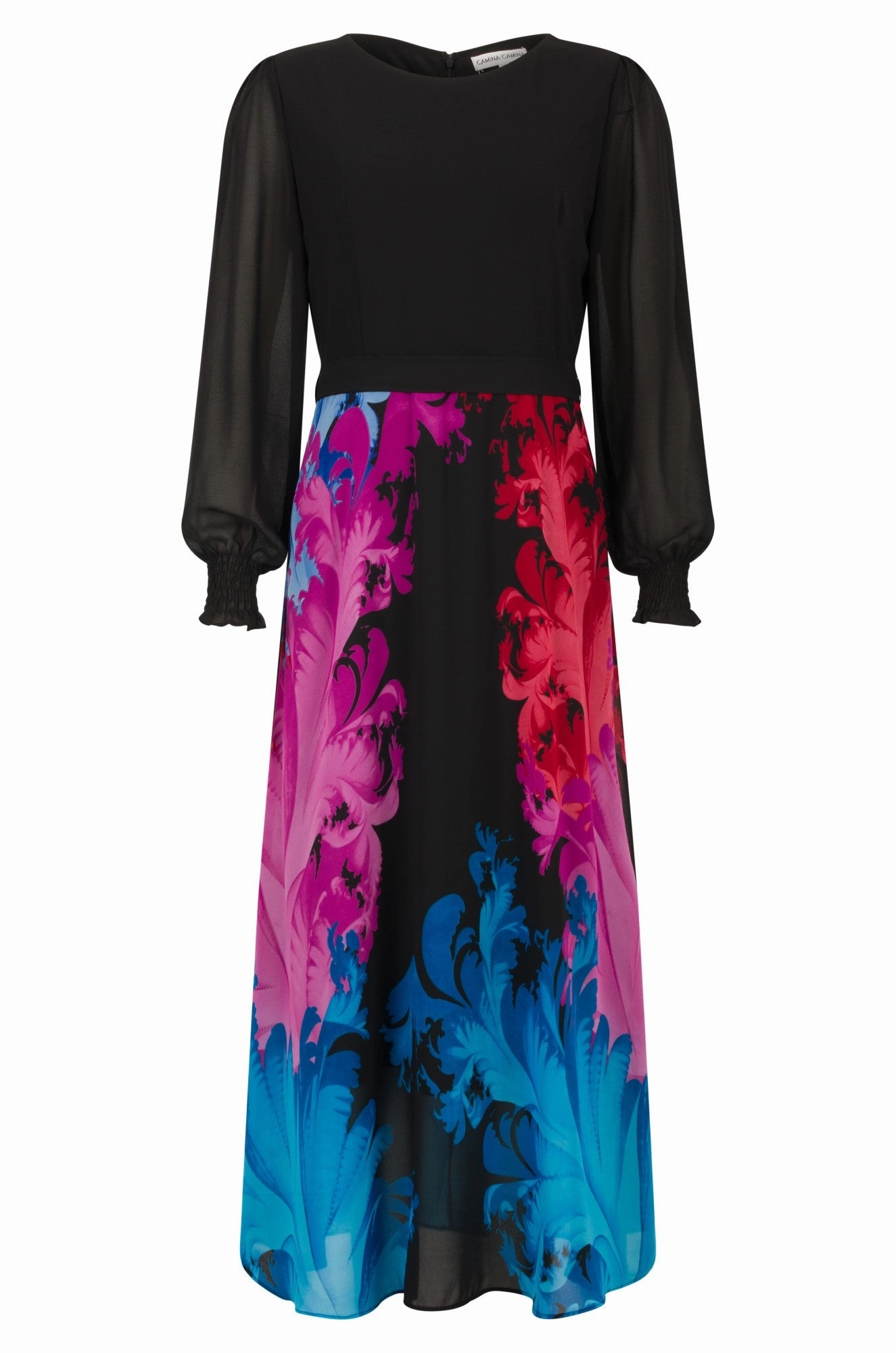 Work Friendly Tie-Detail Dress | MULTI BLACK | 14BB1