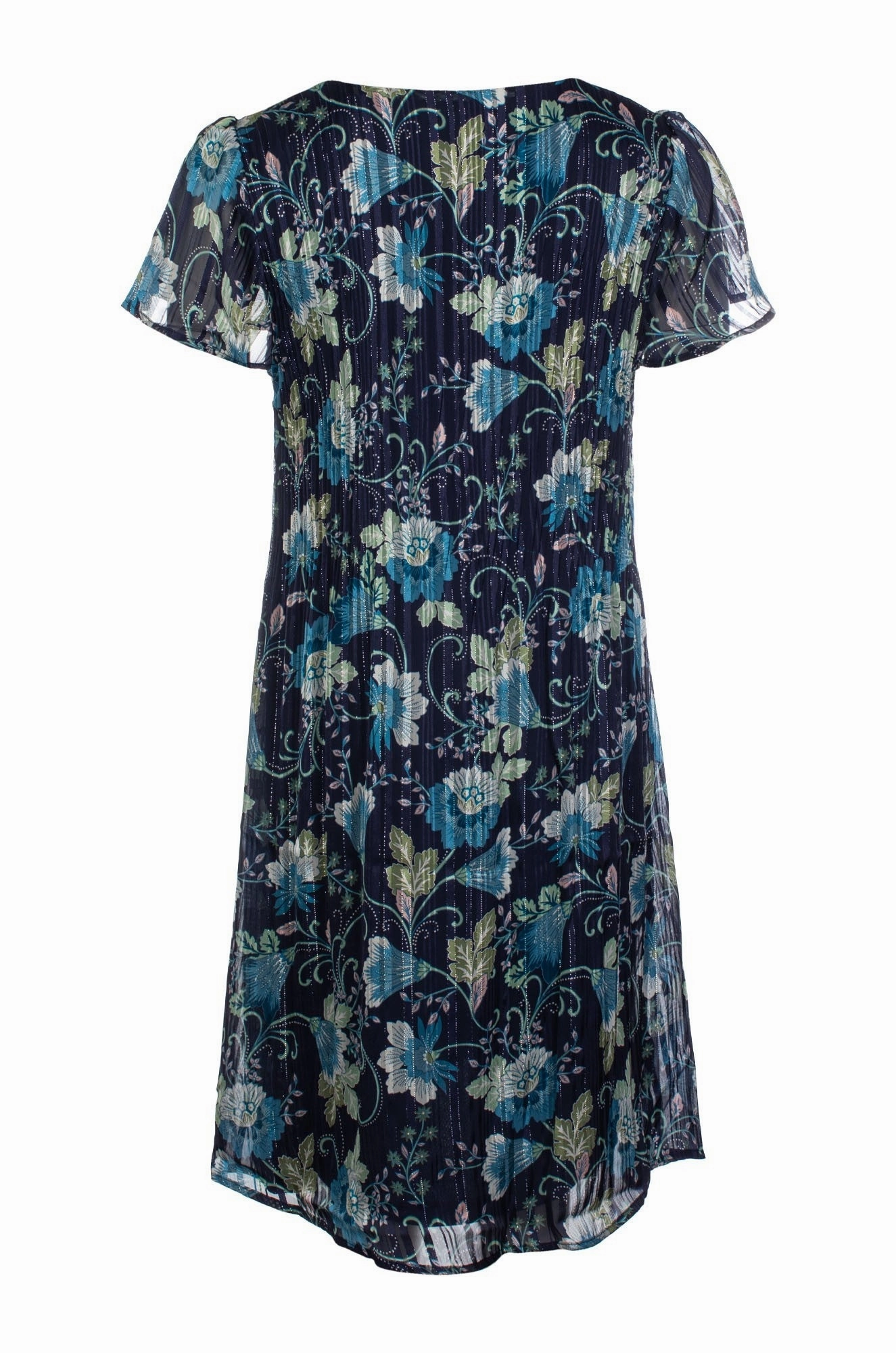 Dress | Navy Sage Vines | 8564C1 Neutral Base