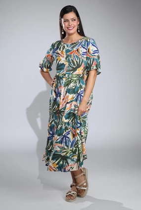 Sophisticated Waistband Fit Tailored Elegance Dress | OLIVE JUNGLE | 7338C1