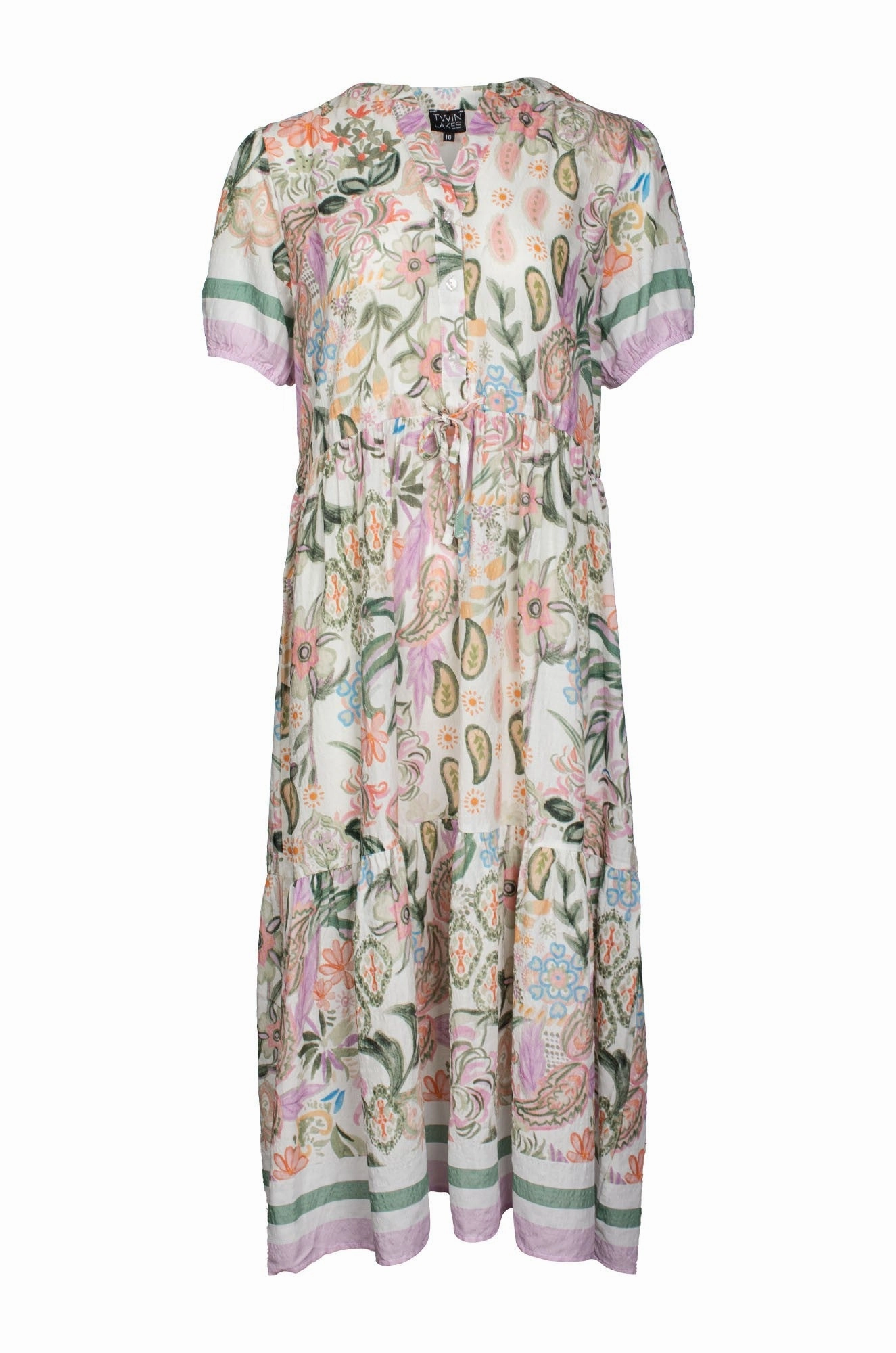 Dress | Olive Lilac Border | 6512C1 Sleek Tailoring