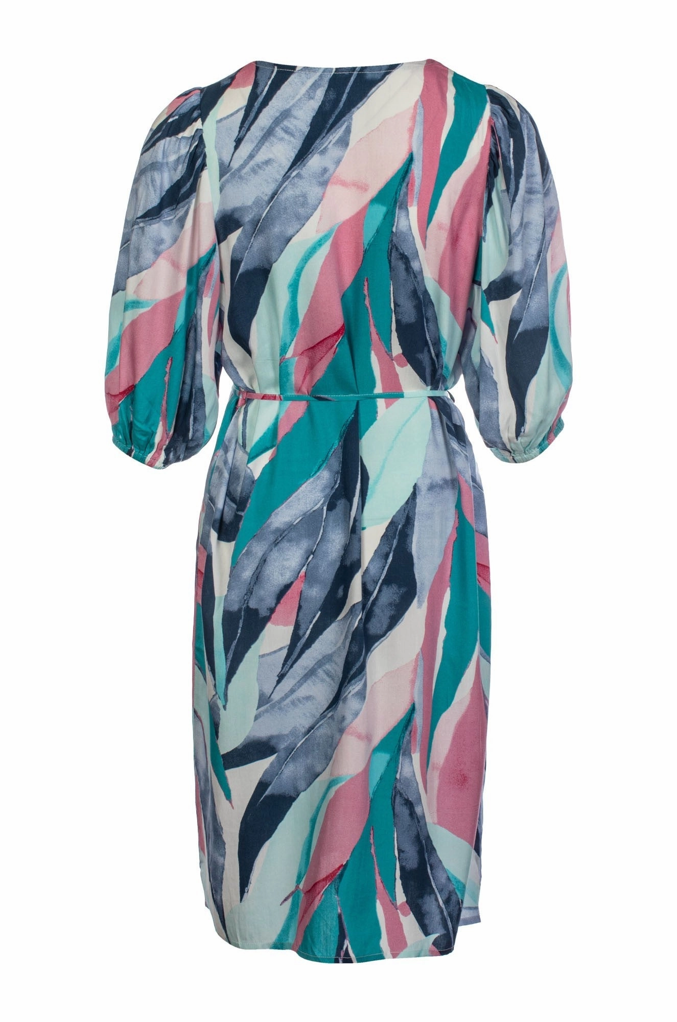 Dress | Pink Blue Leaves | 3325C1 Chic Tone