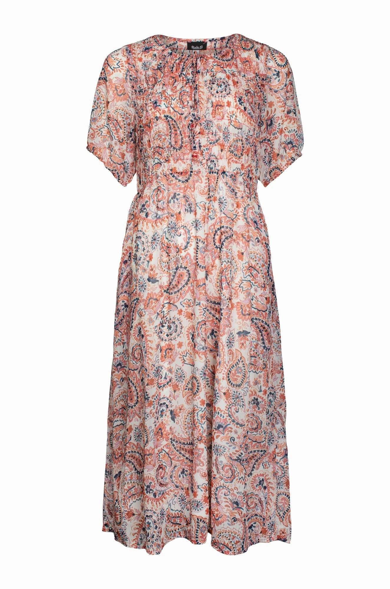 Timeless Design Dress | Soft Coral Paisley | 8563C1