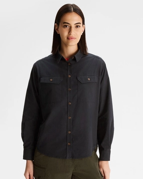 Vander HT Women's Long Sleeve Shirt - Black Fall Foliage