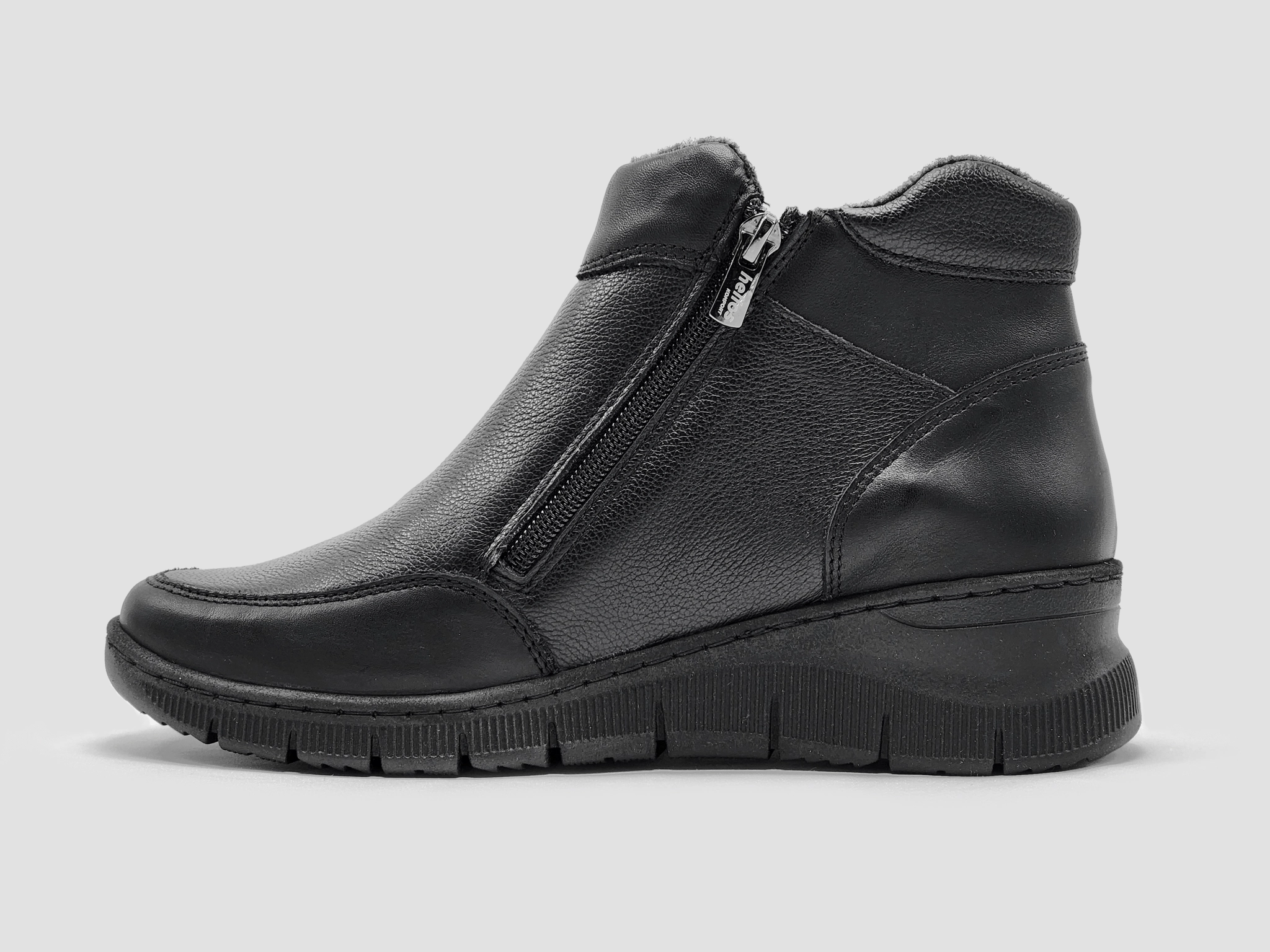 Women's Helios Athena Fleece-Lined Leather Boots - Black Waterproof Weekend Wanderer