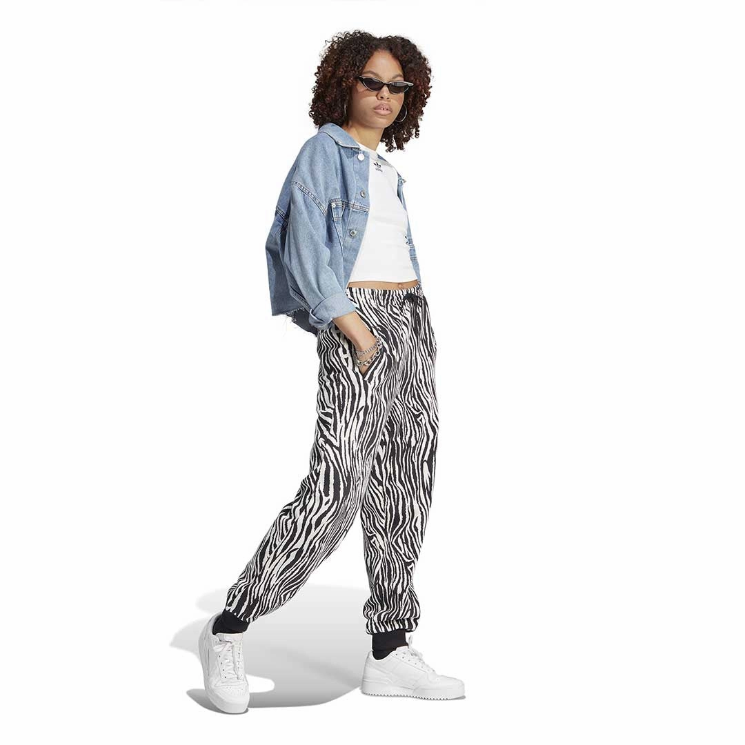 adidas - Women's Allover Zebra Animal Print Essential Jogger (IJ7777) Non Clip