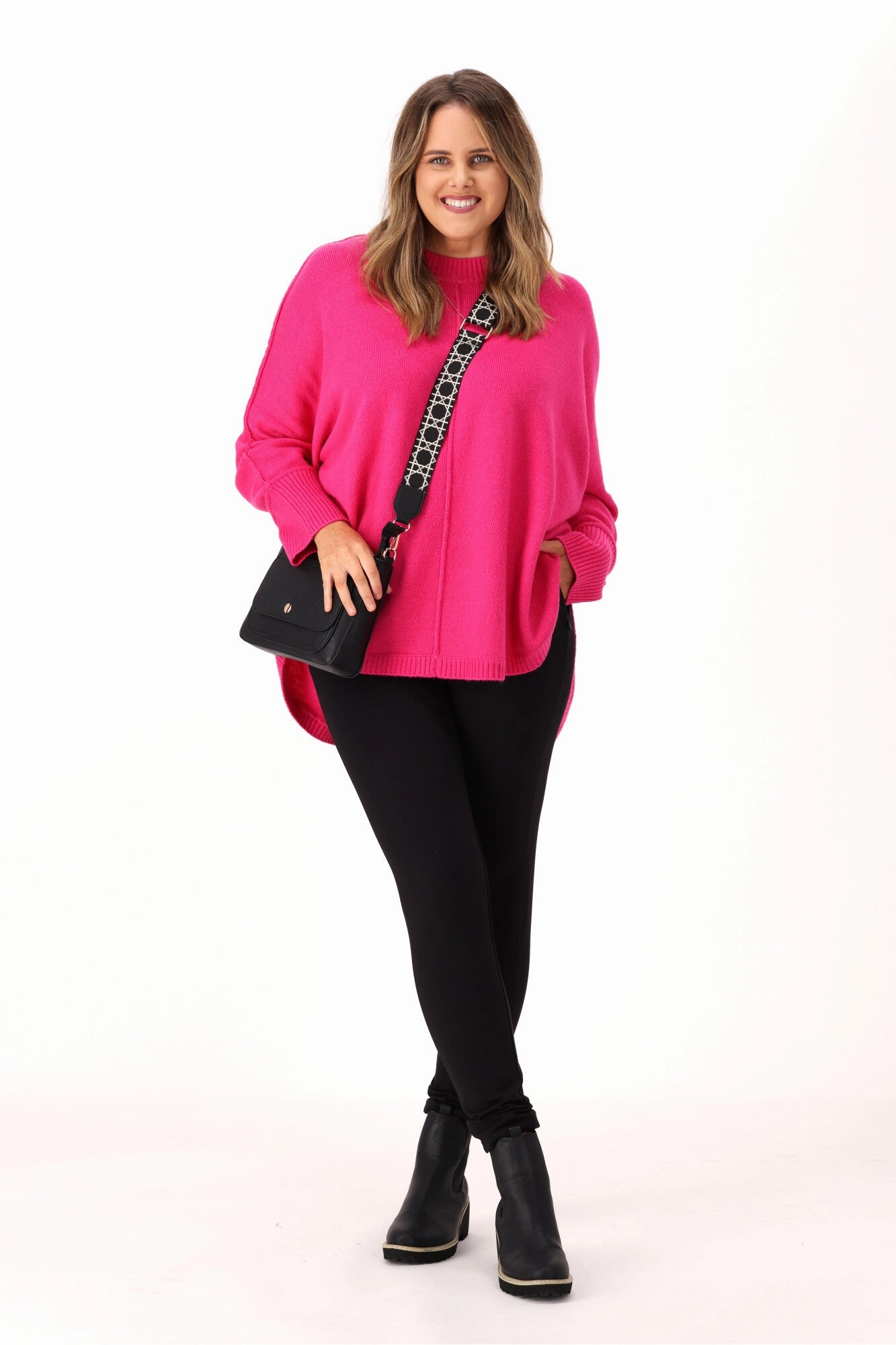 Minimalist Style Winter Sports Gentle Fit Betty Basics Priscilla Ponte Legging Black